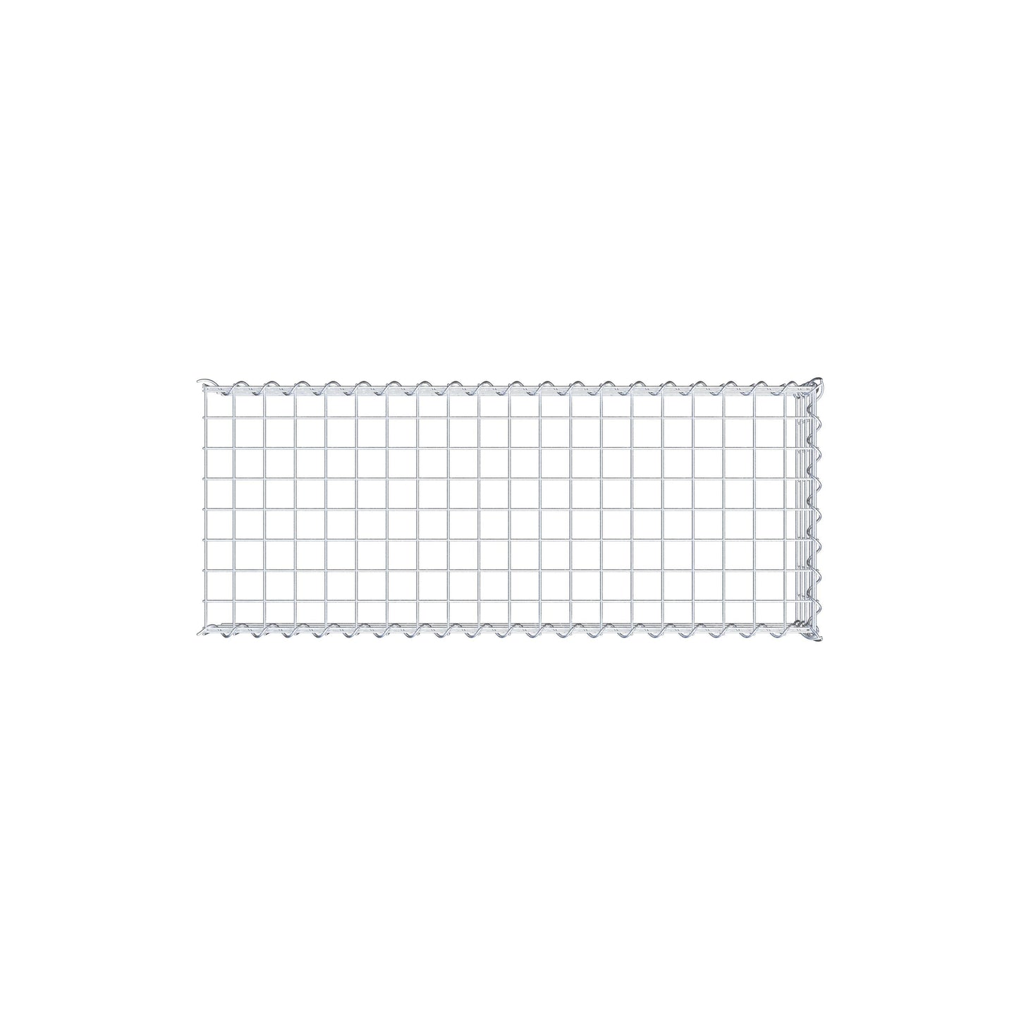 Opvokset gabion type 4 100 cm x 20 cm x 40 cm (L x H x D), maskestørrelse 5 cm x 5 cm, spiral