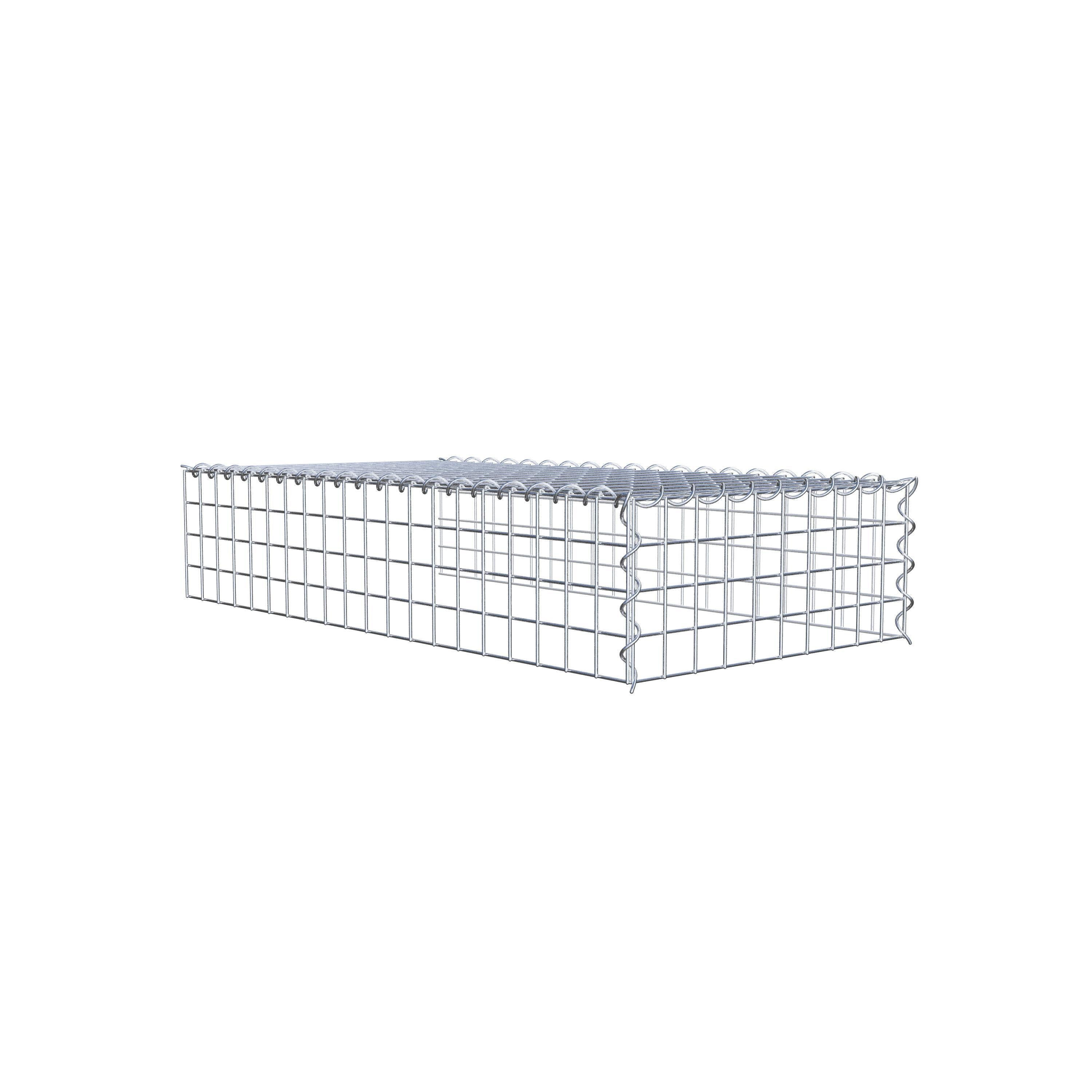 Extra gabion typ 4 100 cm x 20 cm x 50 cm (L x H x D), maskstorlek 5 cm x 5 cm, spiral