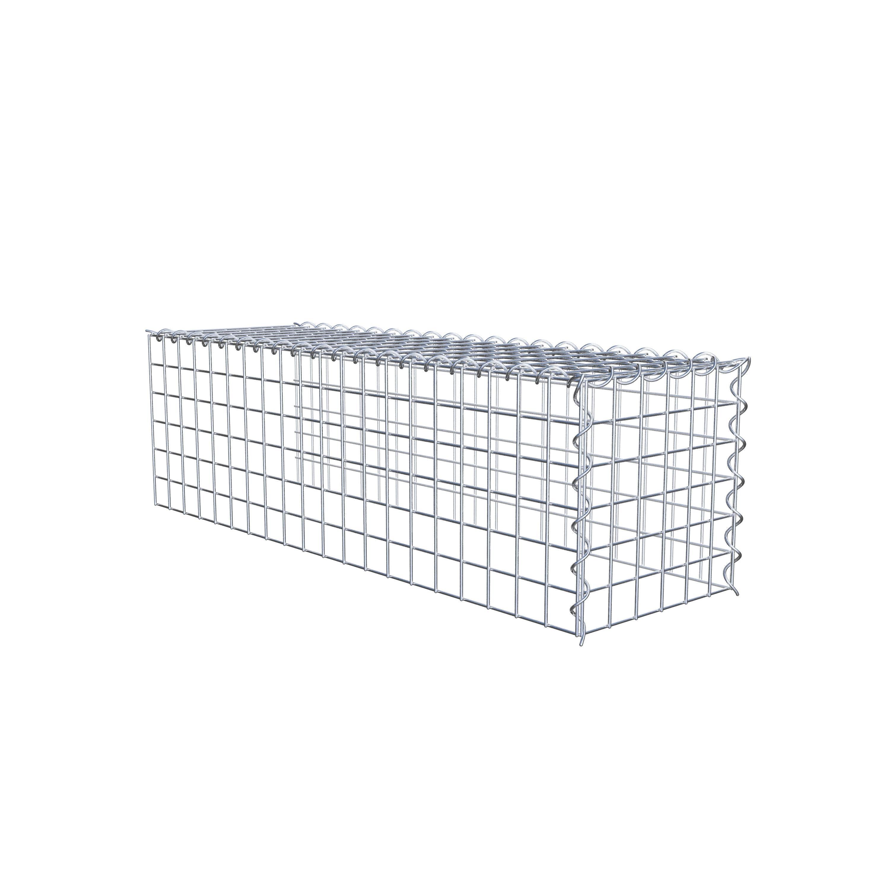 Gabion rapporté type 4 100 cm x 30 cm x 30 cm (L x H x P), mailles 5 cm x 5 cm, spirale