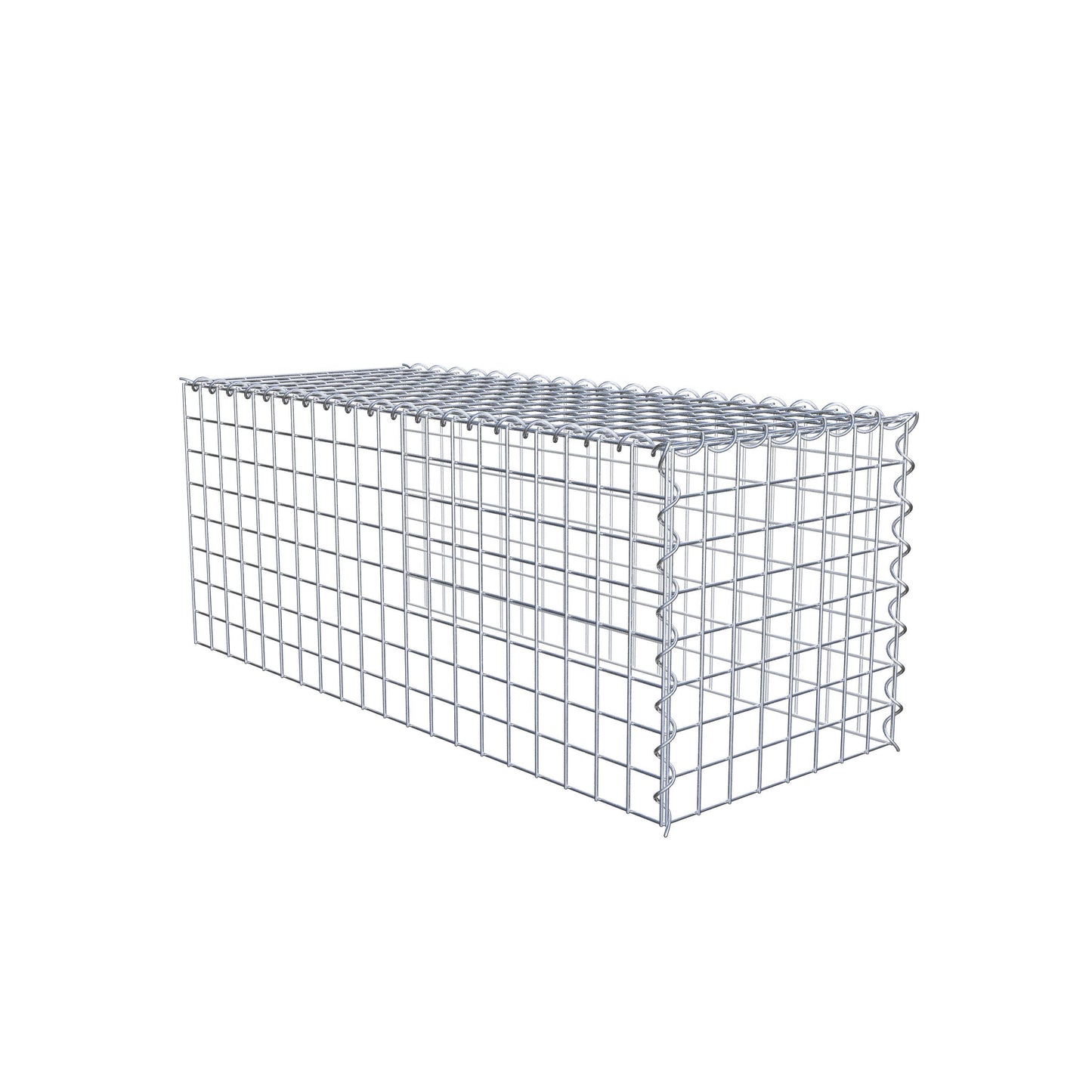 Opvokset gabion type 4 100 cm x 40 cm x 40 cm (L x H x D), maskestørrelse 5 cm x 5 cm, spiral