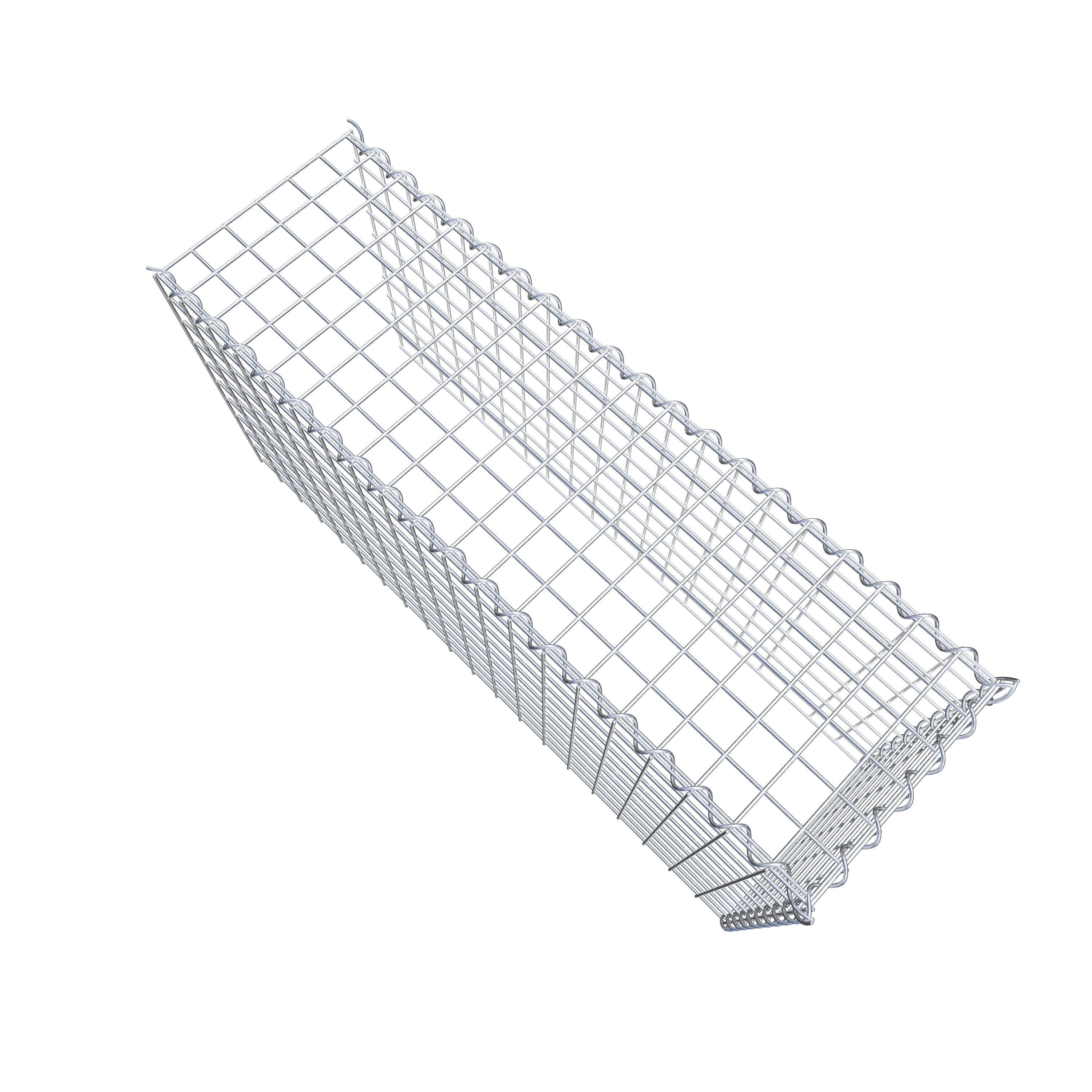 Opvokset gabion type 4 100 cm x 50 cm x 30 cm (L x H x D), maskestørrelse 5 cm x 5 cm, spiral