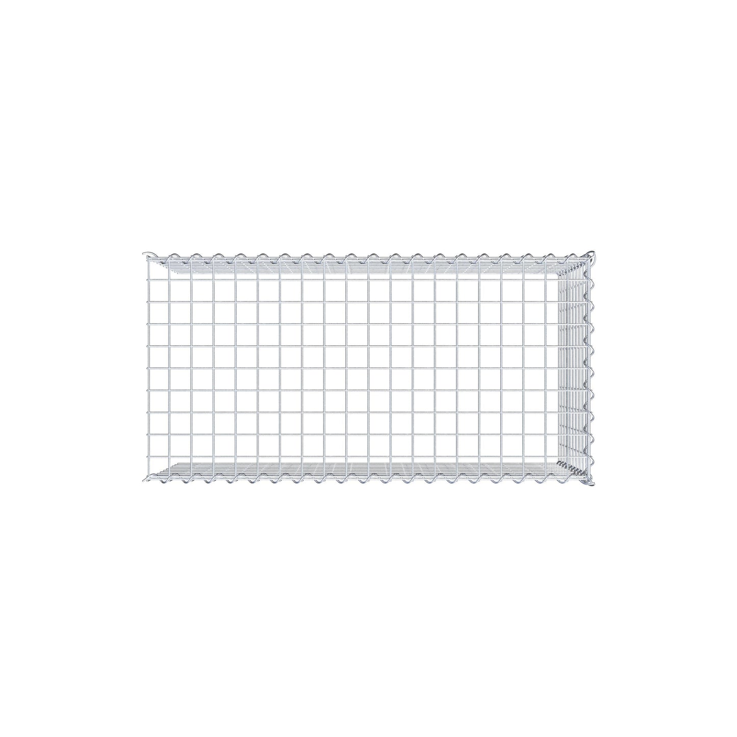 Opvokset gabion type 4 100 cm x 50 cm x 50 cm (L x H x D), maskestørrelse 5 cm x 5 cm, spiral