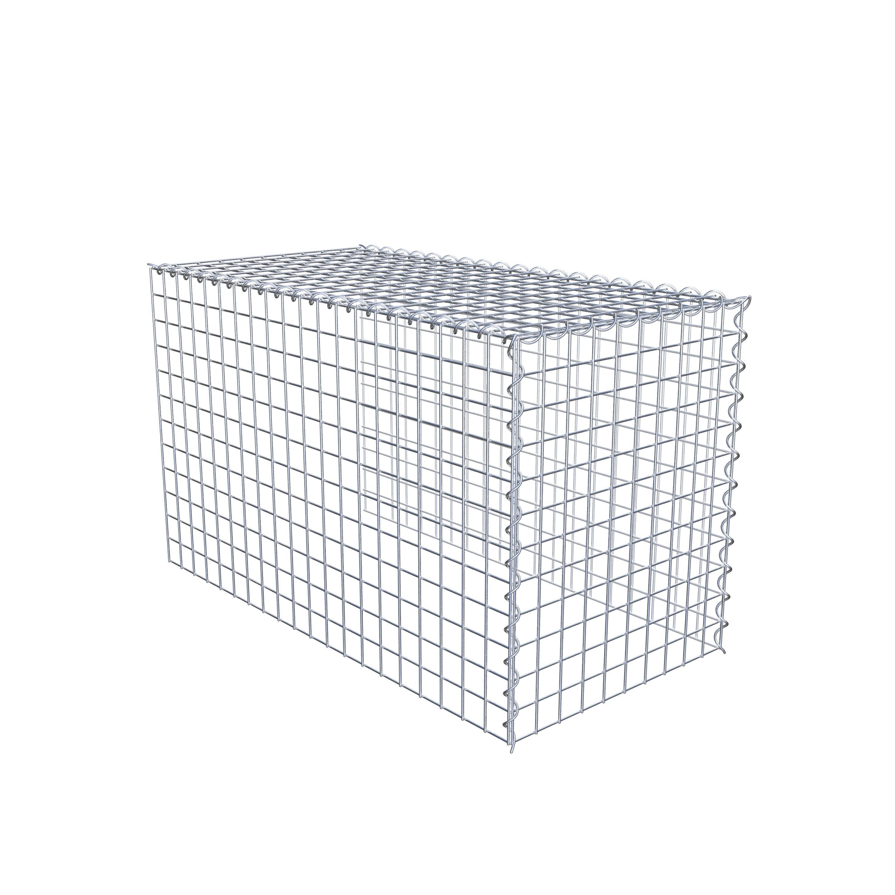 Opvokset gabion type 4 100 cm x 60 cm x 50 cm (L x H x D), maskestørrelse 5 cm x 5 cm, spiral