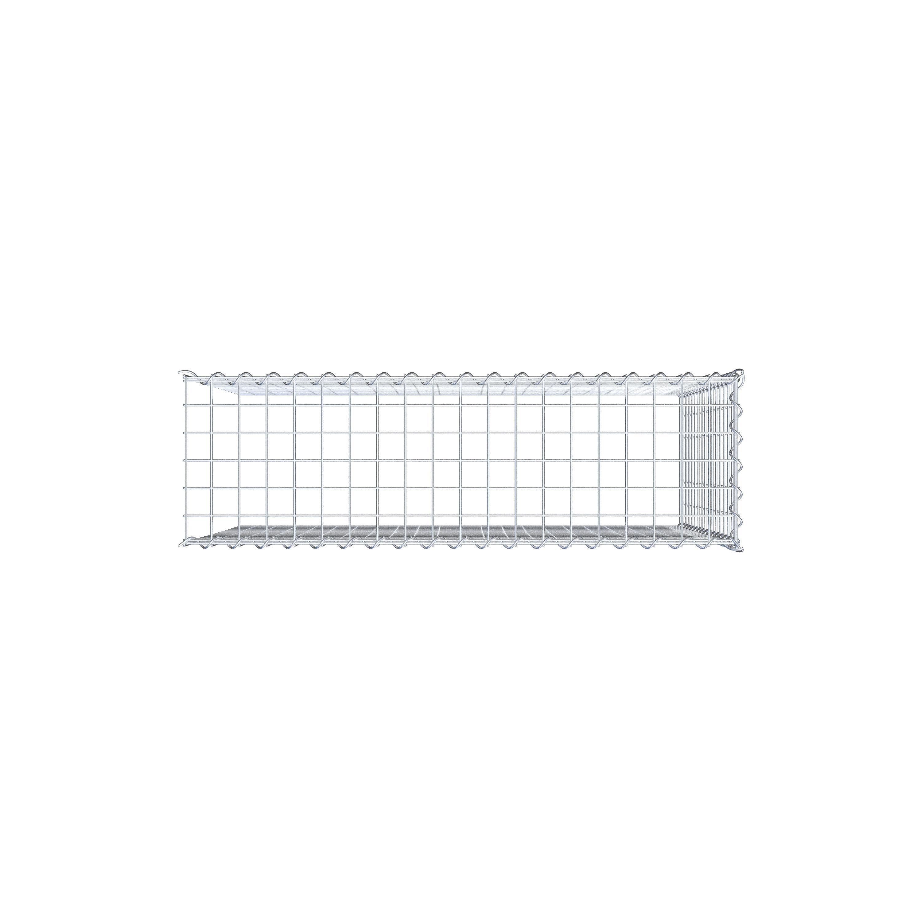 Påväxt gabion typ 4 100 cm x 80 cm x 30 cm (L x H x D), maskstorlek 5 cm x 5 cm, spiral