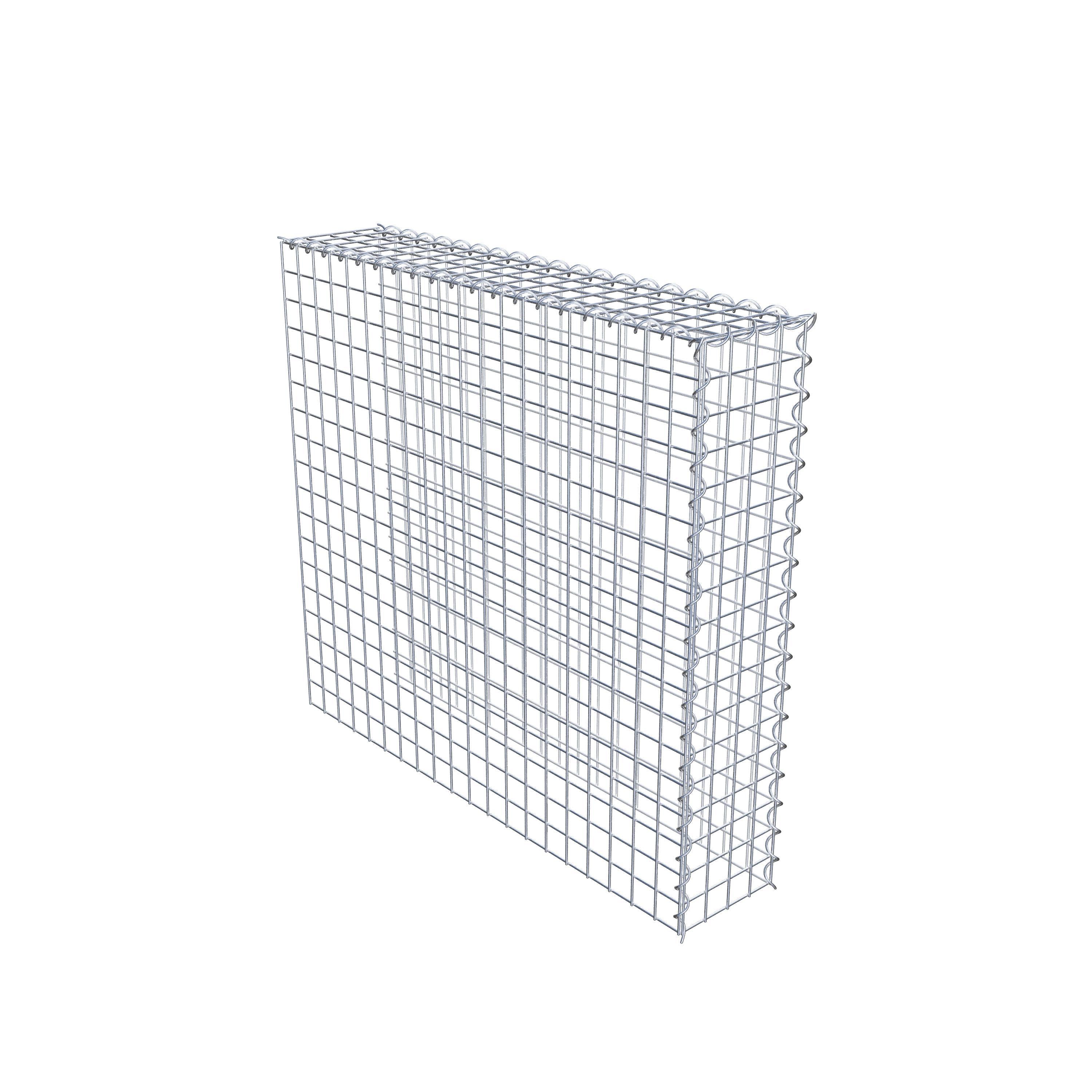 Grown-on gabion type 4 100 cm x 90 cm x 20 cm (L x H x D), mesh size 5 cm x 5 cm, spiral