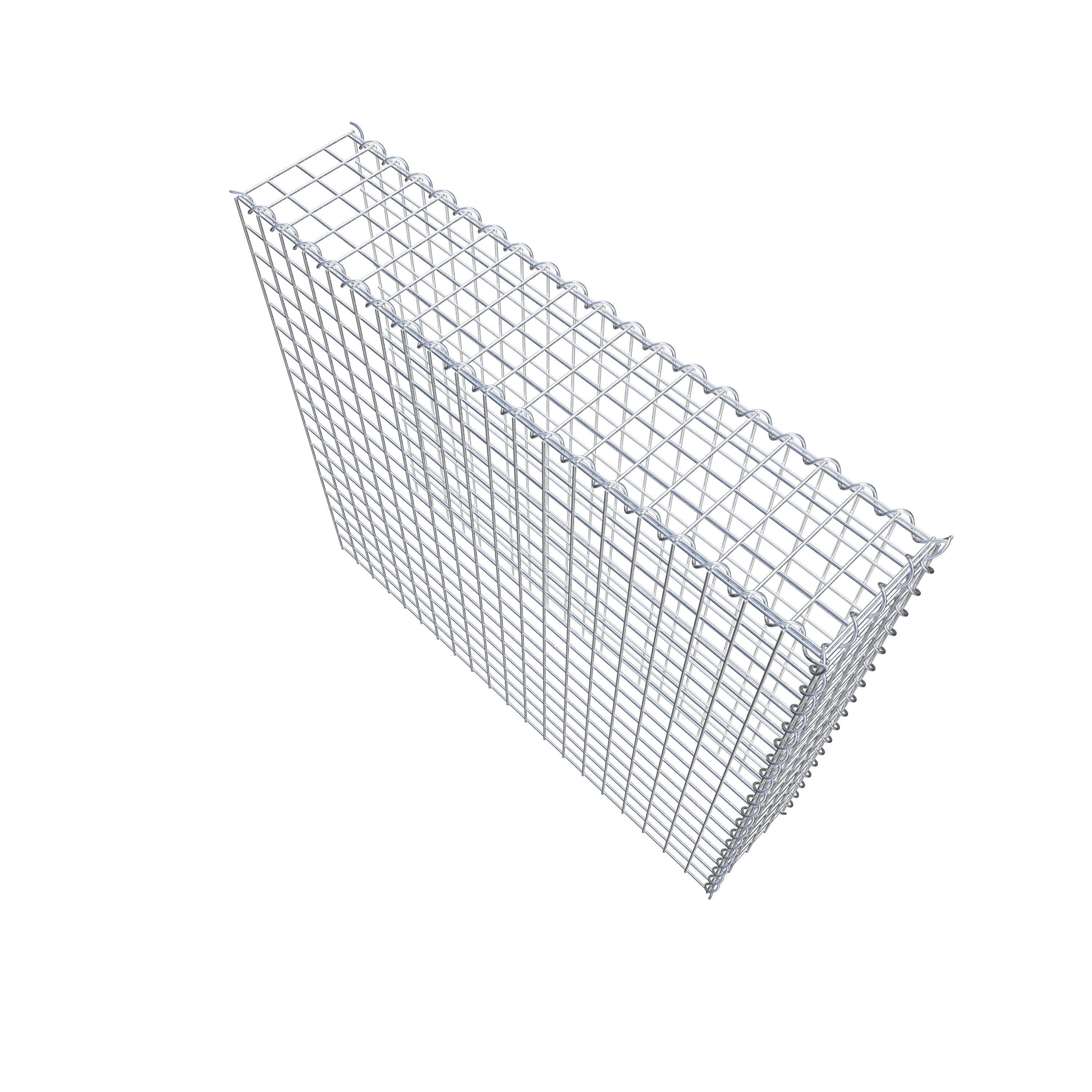 Grown-on gabion type 4 100 cm x 90 cm x 20 cm (L x H x D), mesh size 5 cm x 5 cm, spiral