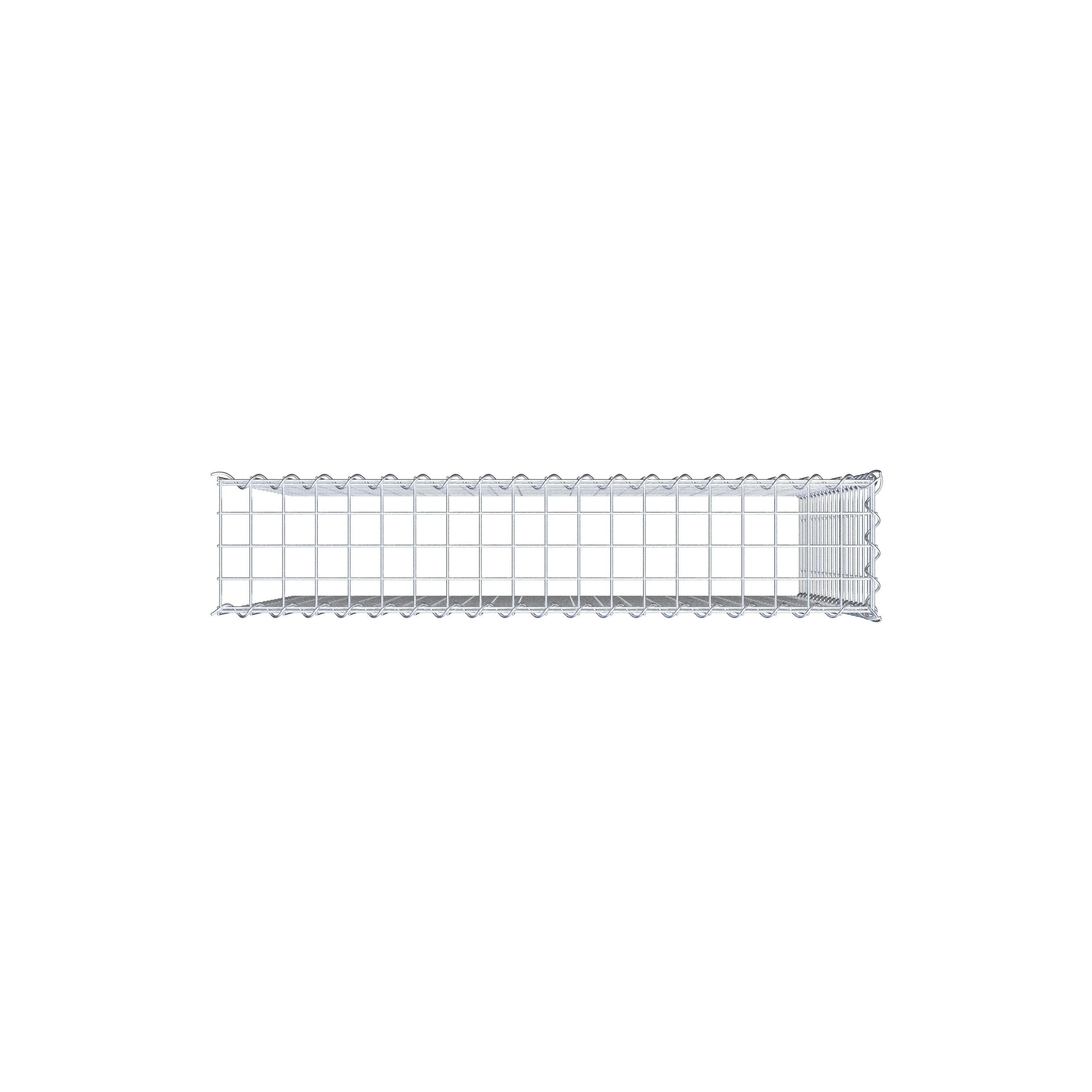 Add-on schanskorf type 4 100 cm x 90 cm x 20 cm (L x H x D), maaswijdte 5 cm x 5 cm, spiraalvormig