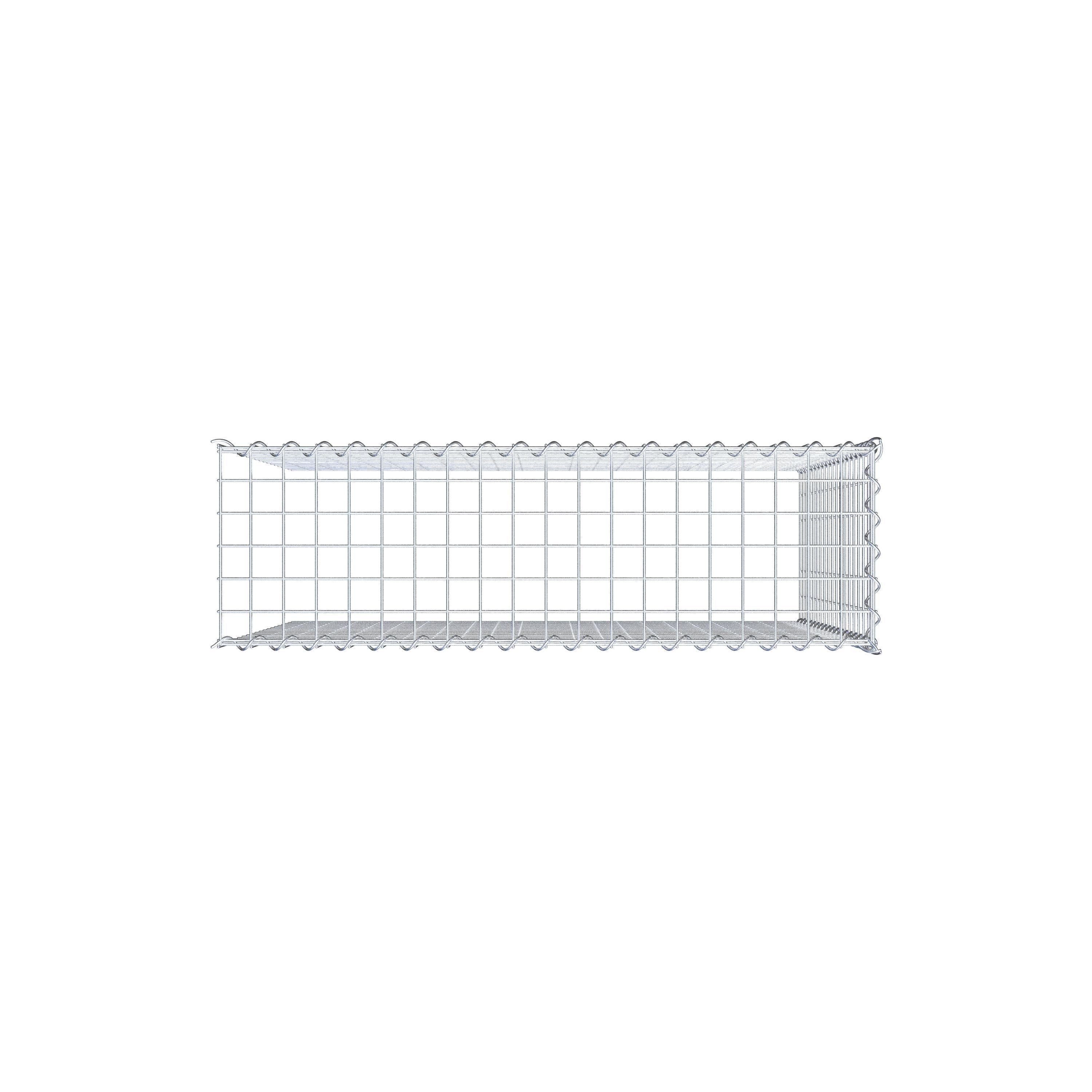 Gabion rapporté type 4 100 cm x 90 cm x 30 cm (L x H x P), mailles 5 cm x 5 cm, spirale