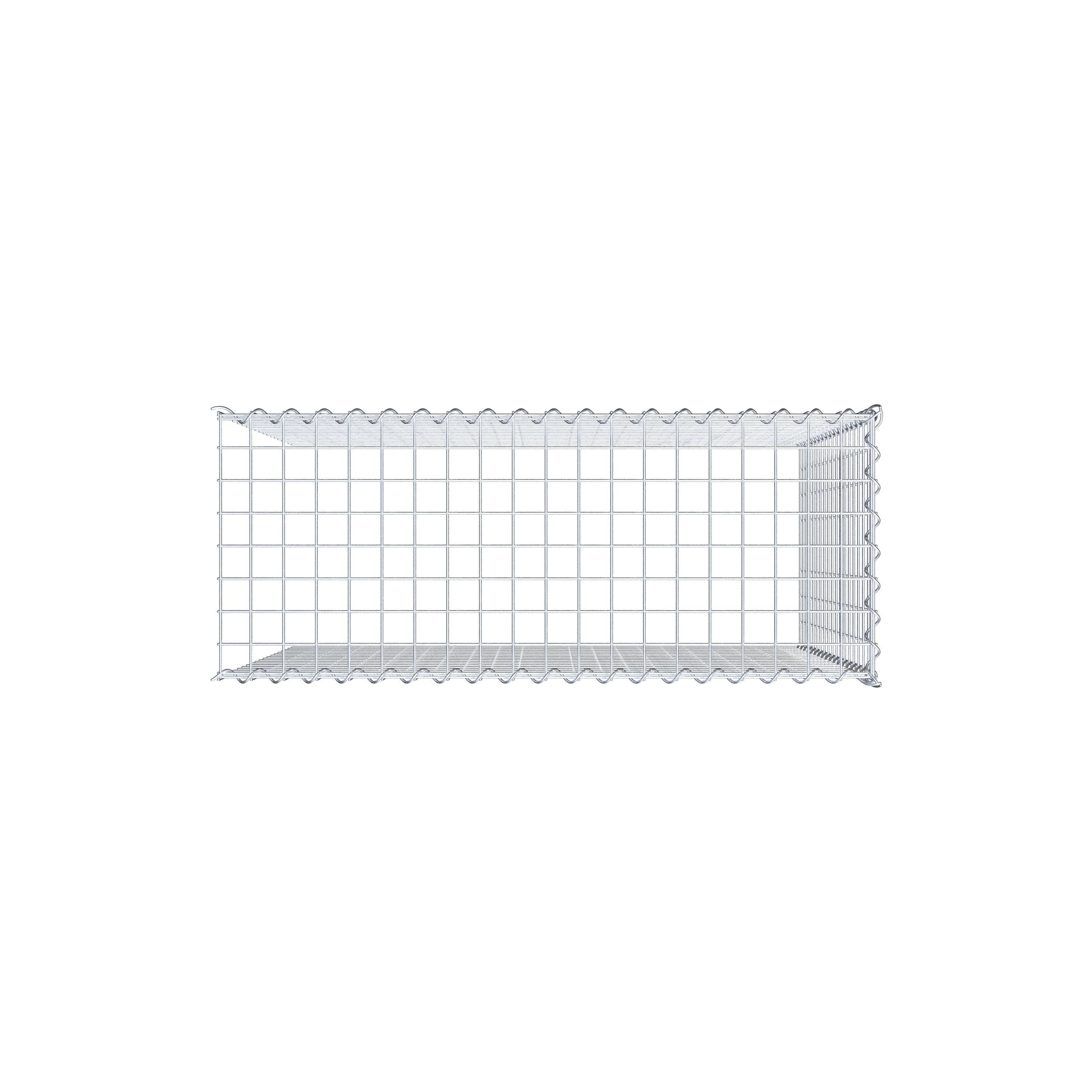 Extra gabion typ 4 100 cm x 90 cm x 40 cm (L x H x D), maskstorlek 5 cm x 5 cm, spiral