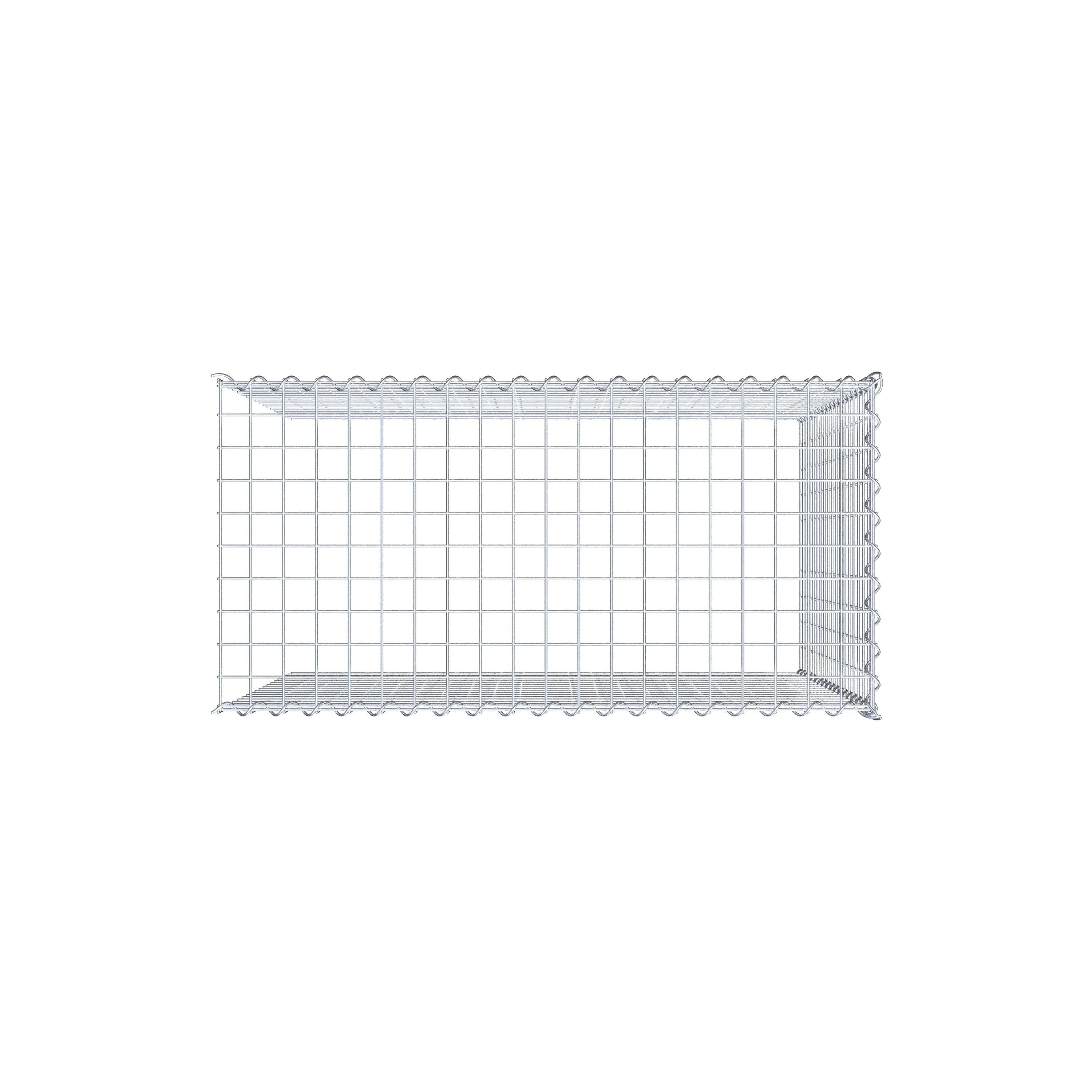 Gabion rapporté type 4 100 cm x 90 cm x 50 cm (L x H x P), mailles 5 cm x 5 cm, spirale