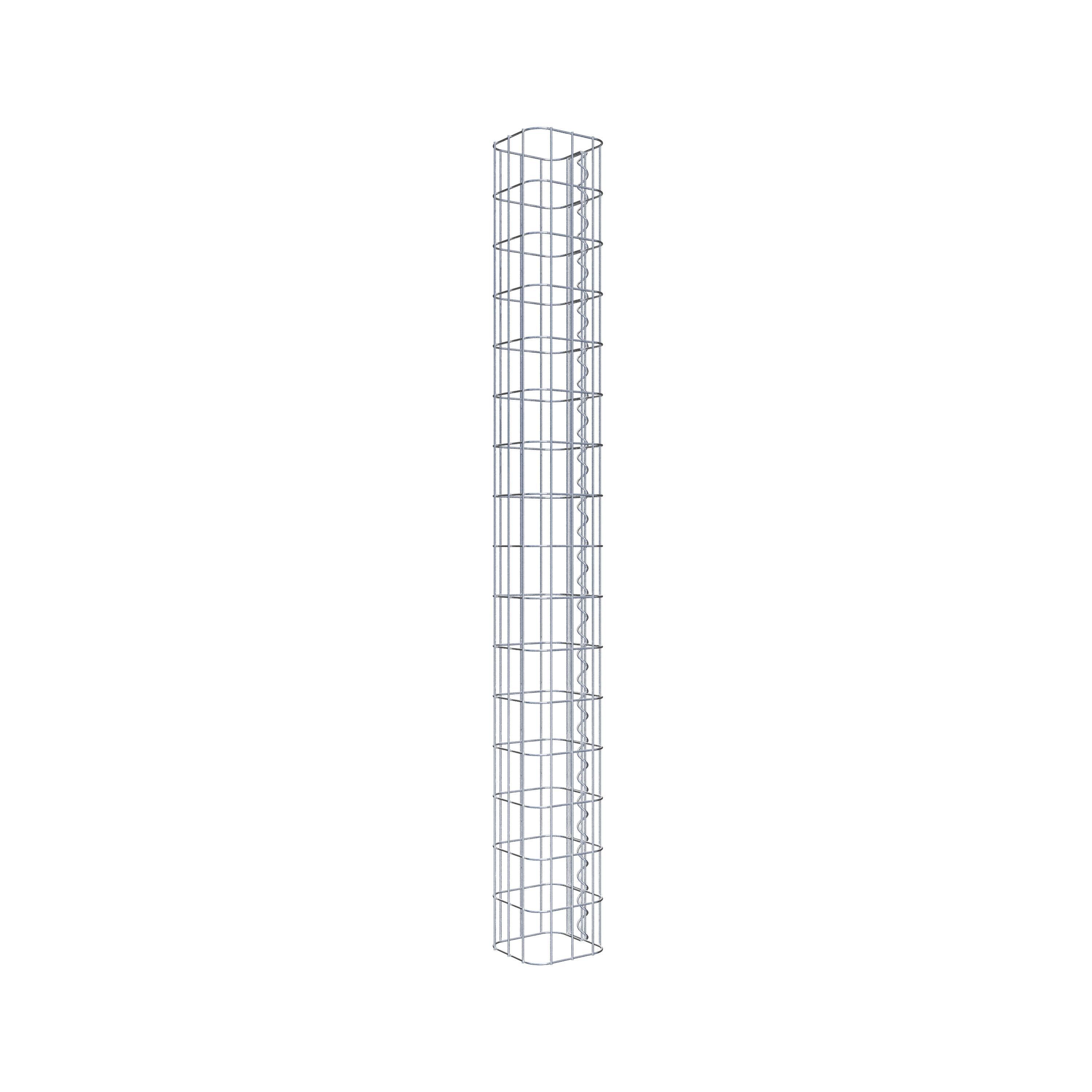 Colonne de gabion carrée 17 cm x 17 cm, 160 cm de hauteur, MW 5 cm x 10 cm