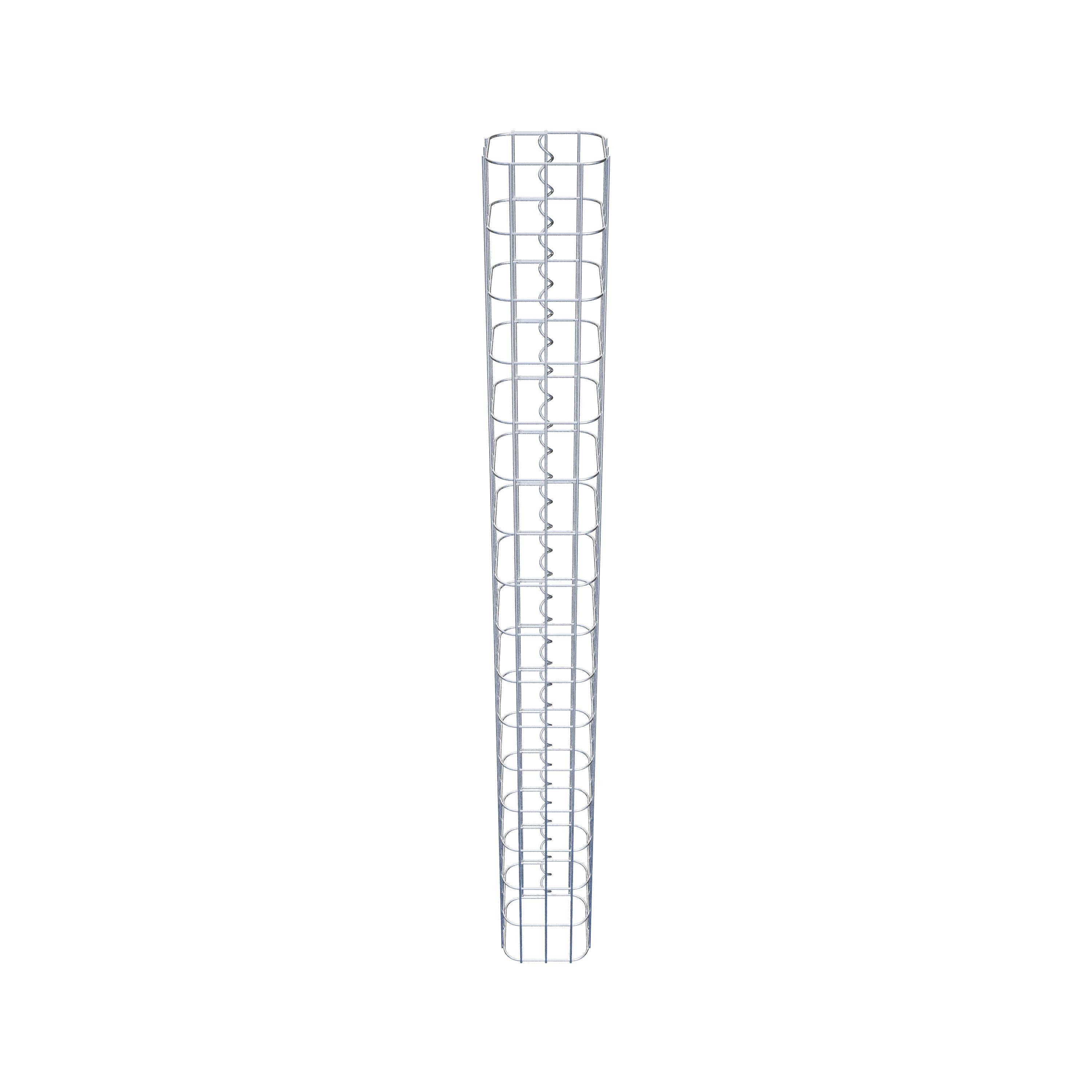 Schanskorfzuil vierkant 17 cm x 17 cm, 160 cm hoog, MW 5 cm x 10 cm