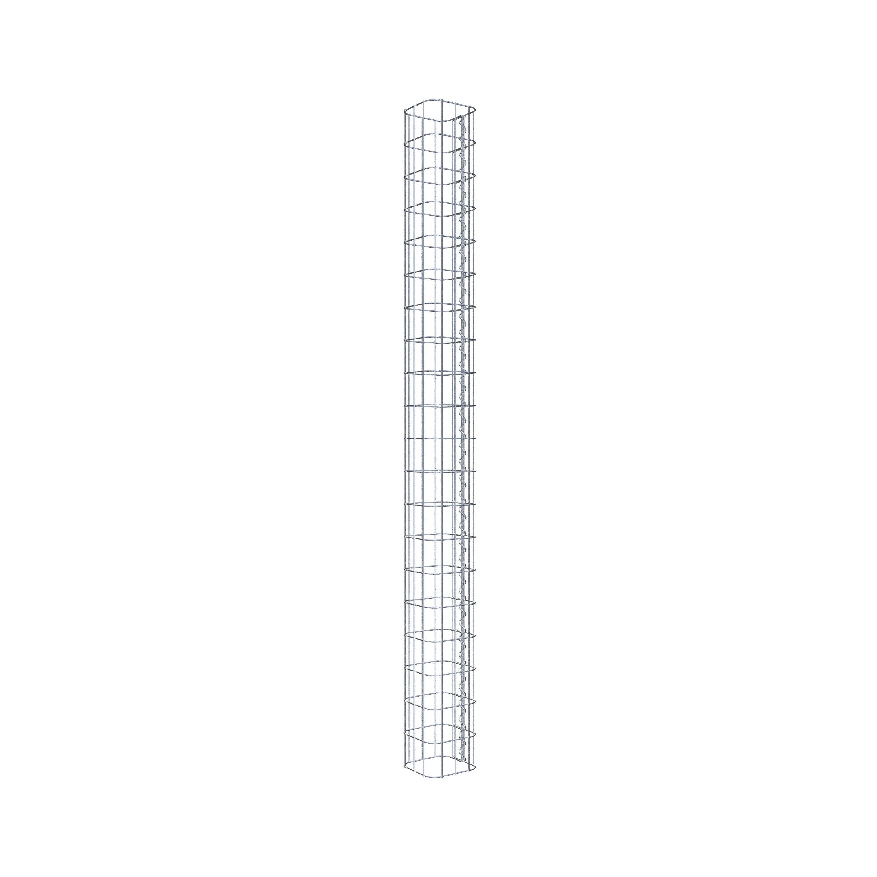 Schanskorfzuil vierkant 17 cm x 17 cm, 200 cm hoog, MW 5 cm x 10 cm