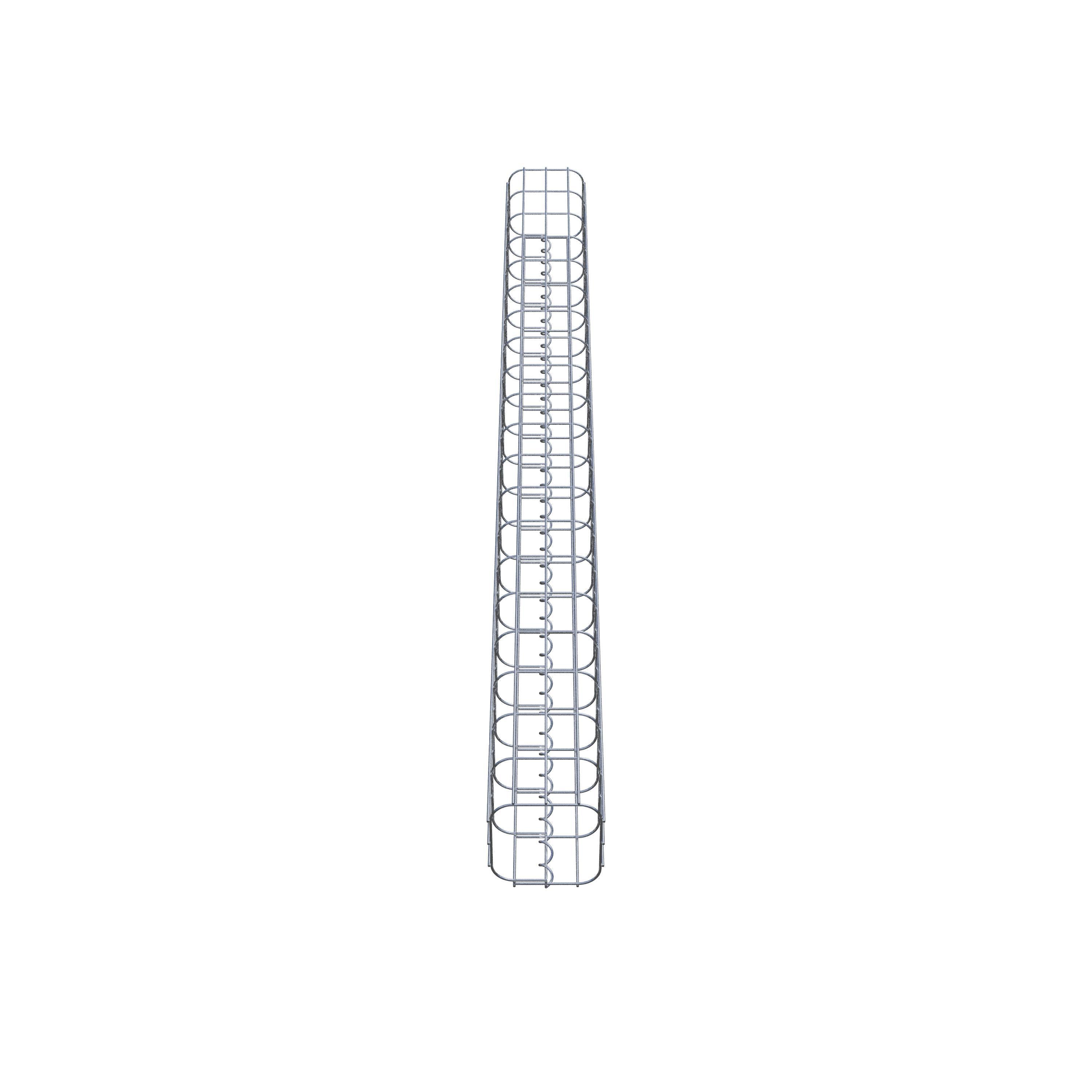 Colonne de gabion carrée 17 cm x 17 cm, 200 cm de hauteur, MW 5 cm x 10 cm