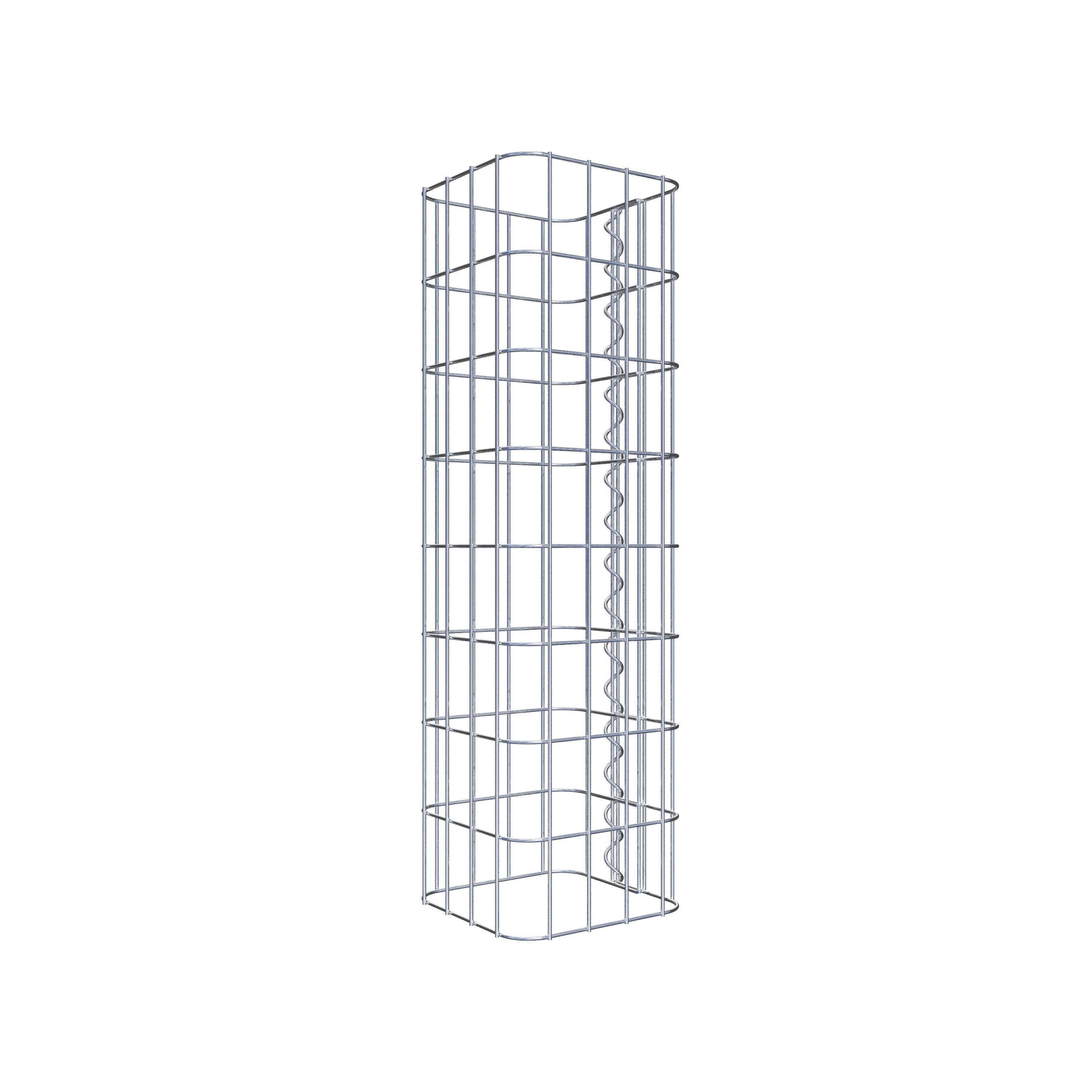 Schanskorfzuil, vierkant 22 cm x 22 cm, 80 cm hoog, MW 5 cm x 10 cm