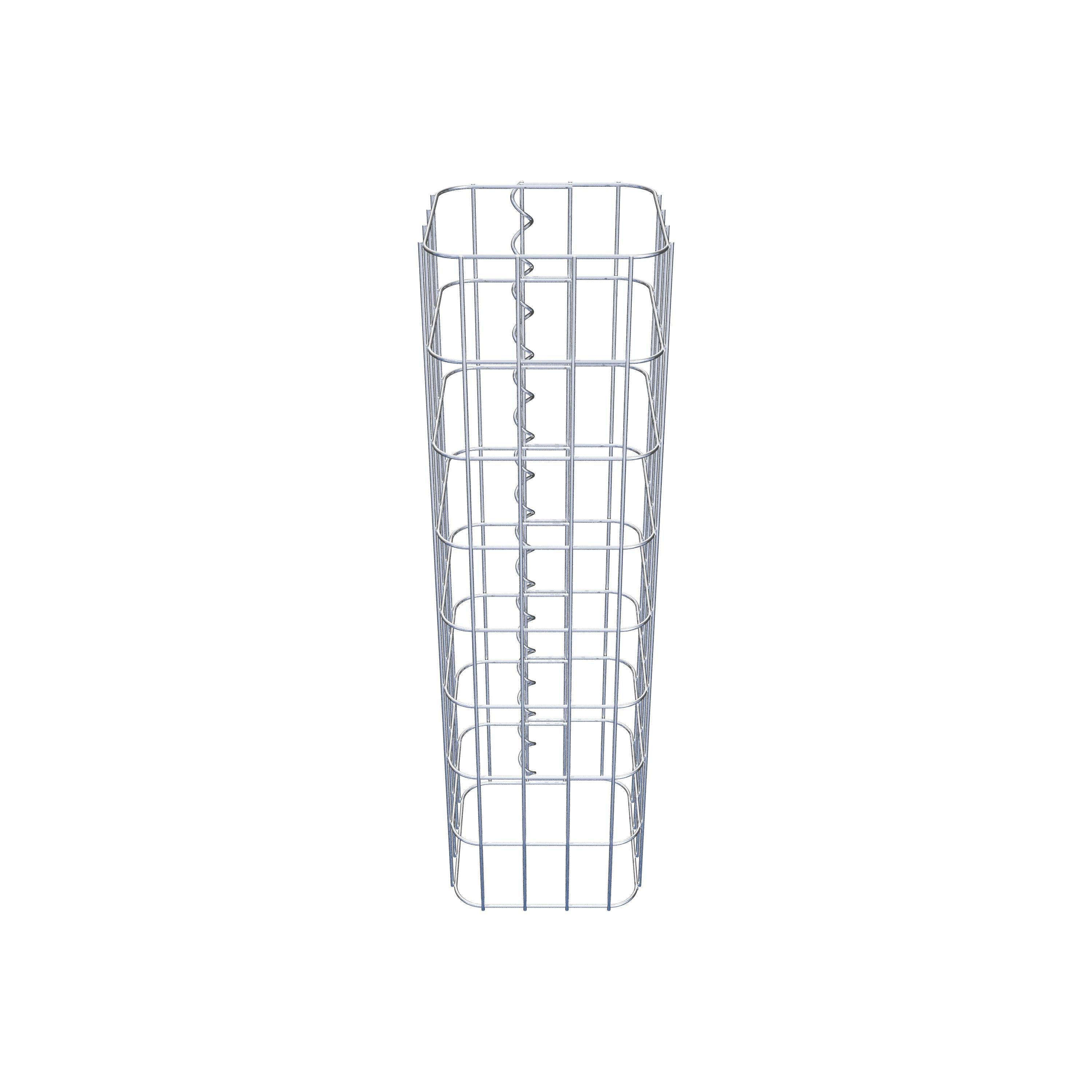 Schanskorfzuil, vierkant 22 cm x 22 cm, 80 cm hoog, MW 5 cm x 10 cm