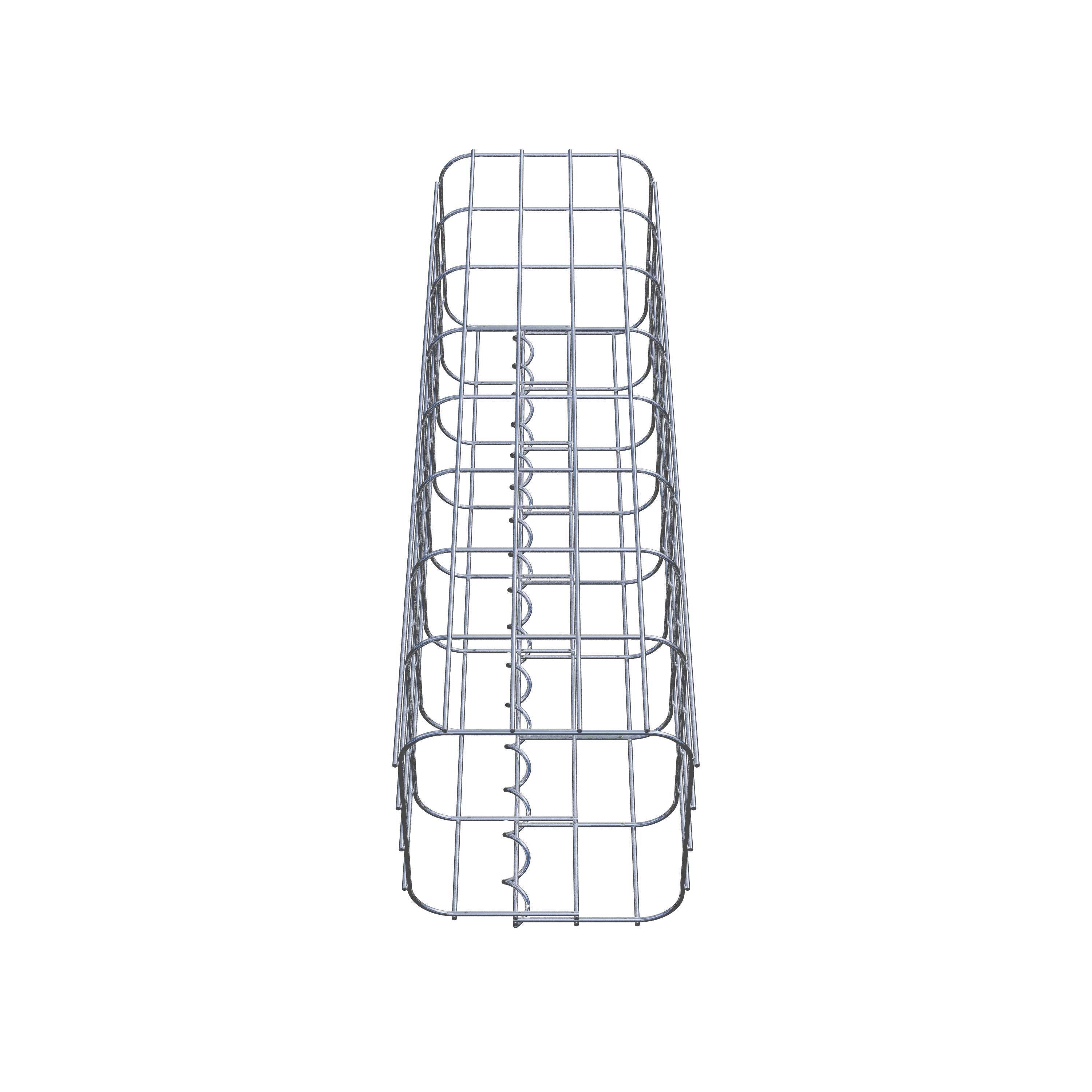 Schanskorfzuil, vierkant 22 cm x 22 cm, 80 cm hoog, MW 5 cm x 10 cm