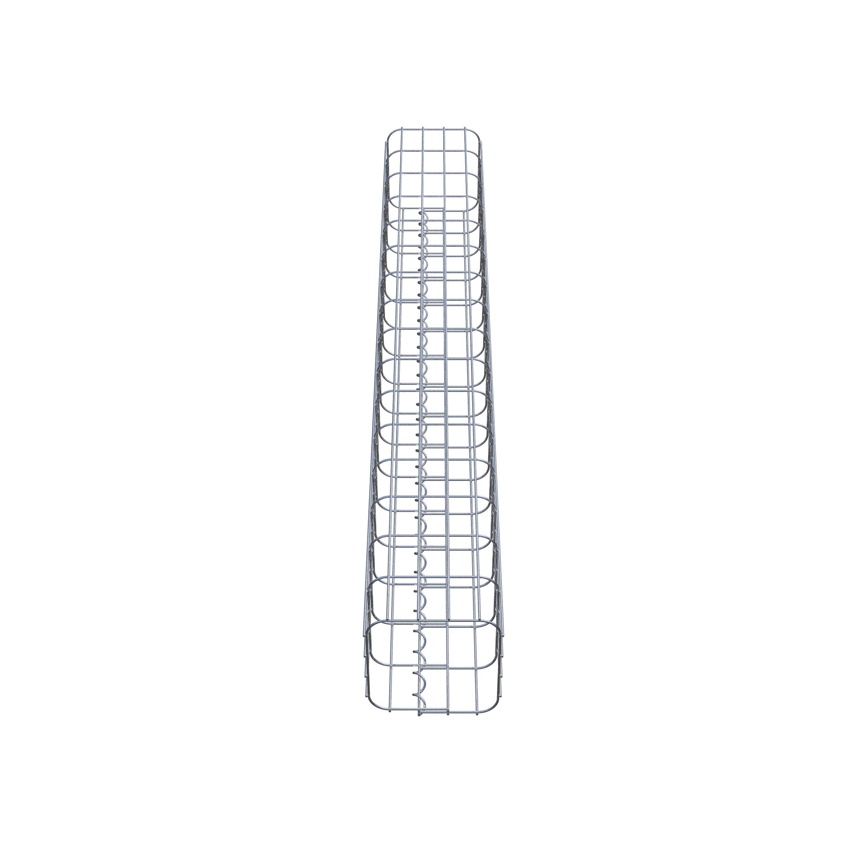 Schanskorfzuil, vierkant 22 cm x 22 cm, 160 cm hoog, MW 5 cm x 10 cm