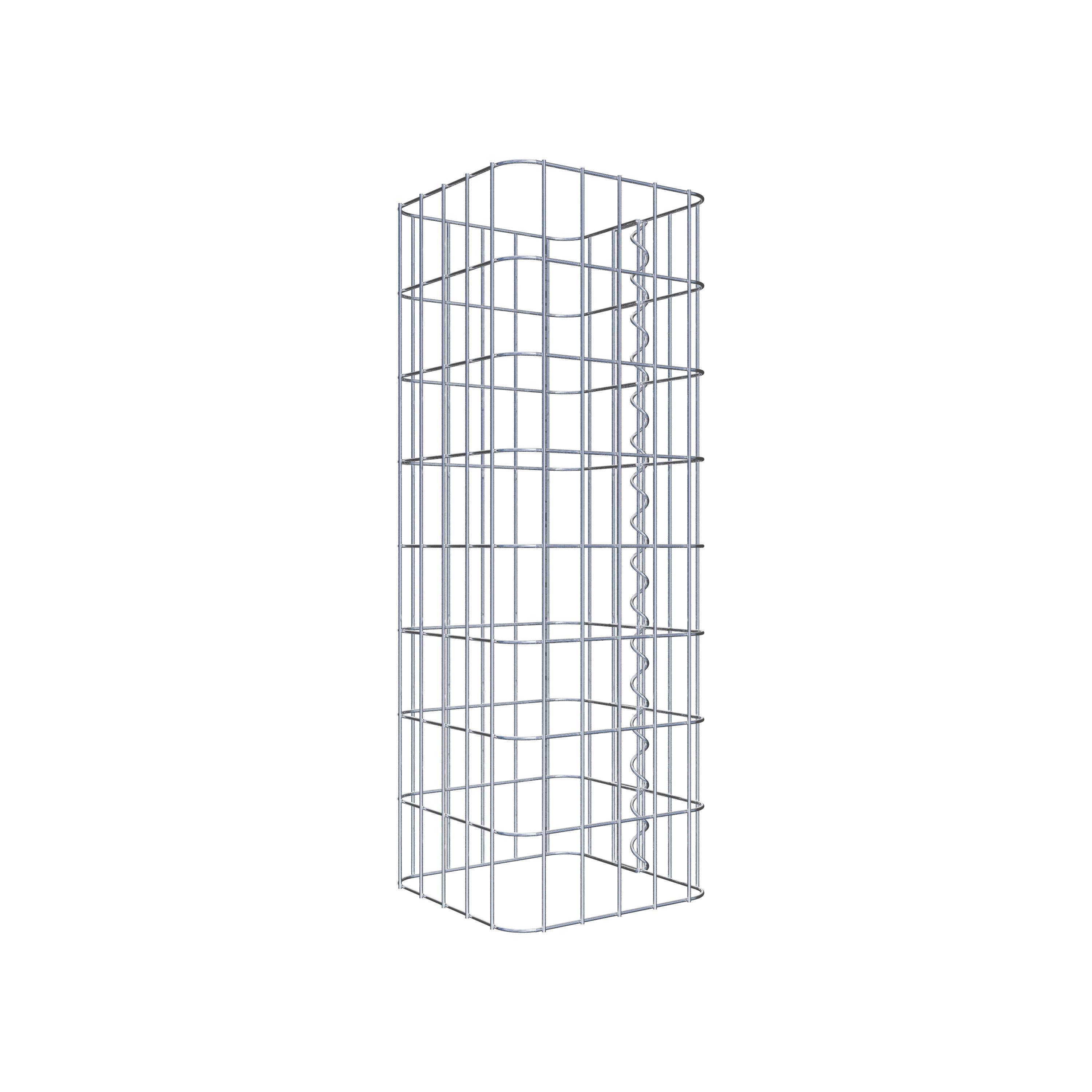 Schanskorfzuil vierkant 27 cm x 27 cm, 80 cm hoog, MW 5 cm x 10 cm