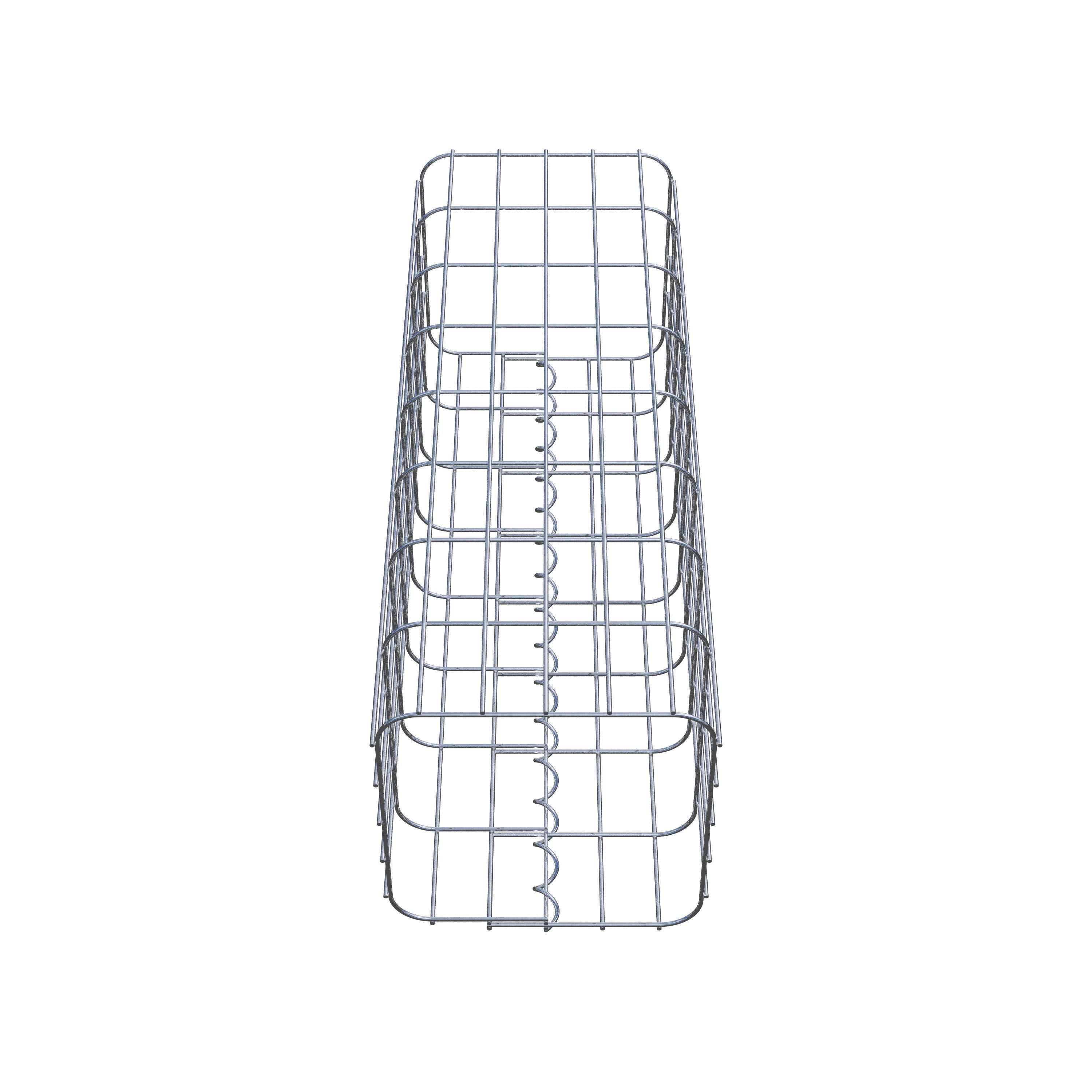 Schanskorfzuil vierkant 27 cm x 27 cm, 80 cm hoog, MW 5 cm x 10 cm