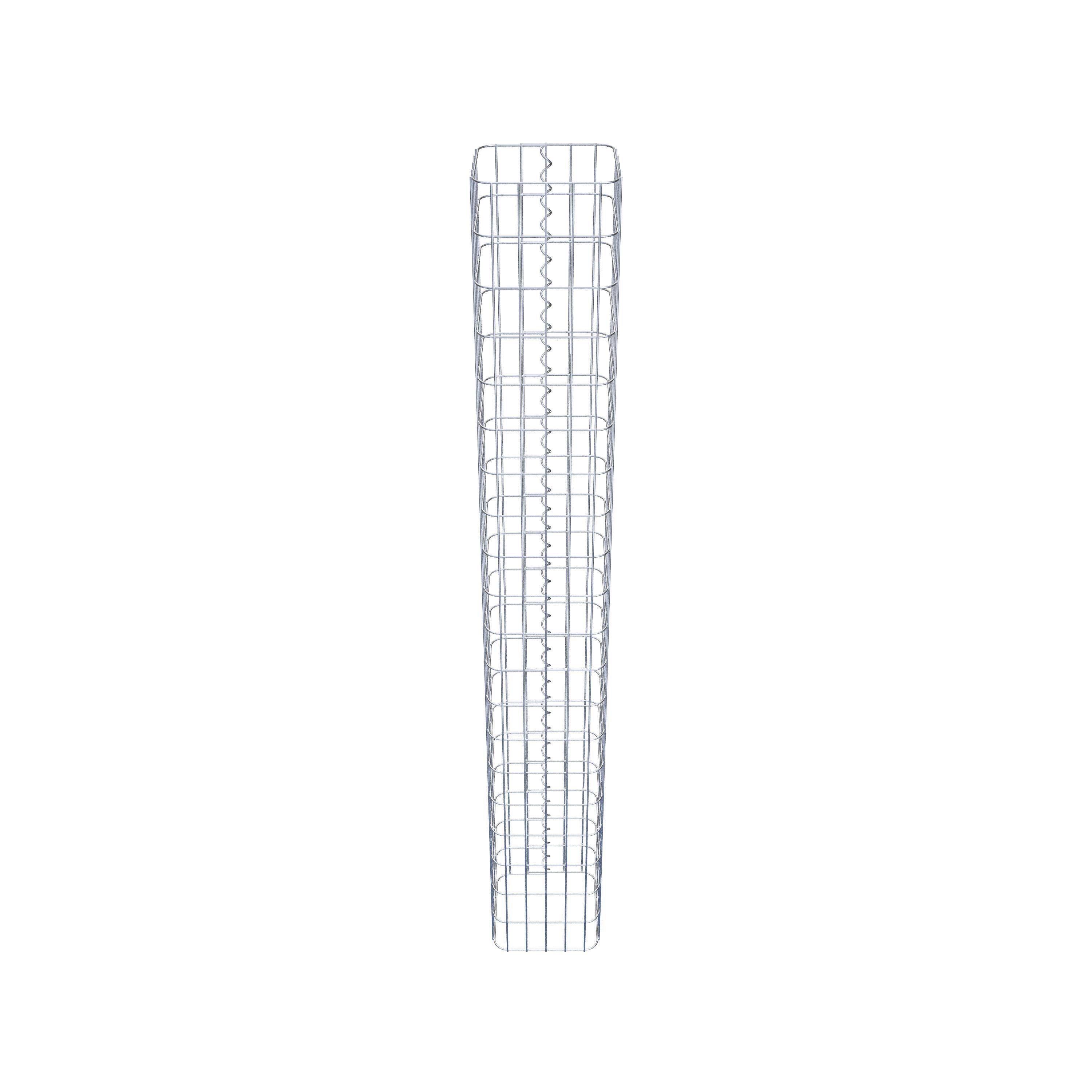 Colonne de gabion carrée 27 cm x 27 cm, 200 cm de hauteur, MW 5 cm x 10 cm