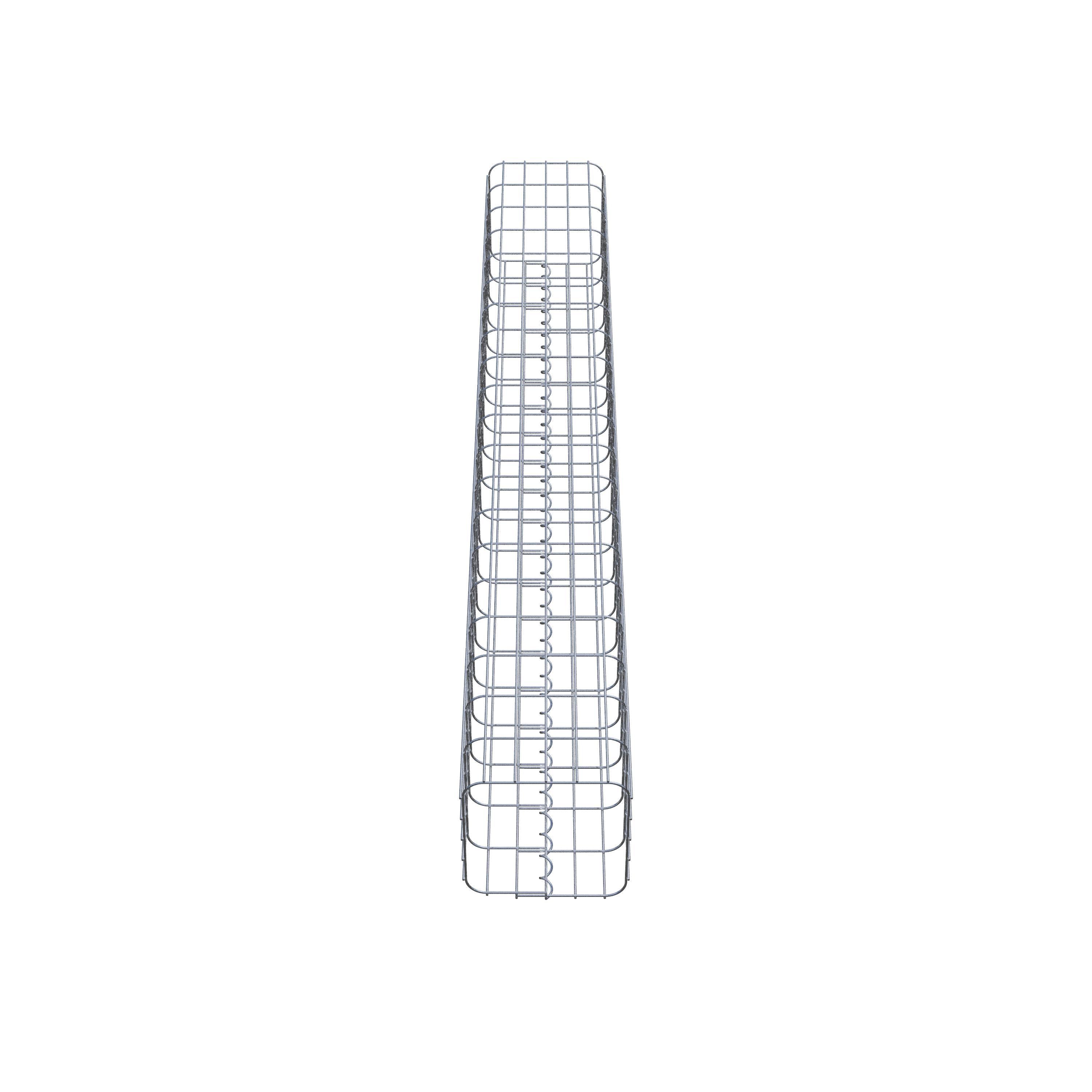 Colonne de gabion carrée 27 cm x 27 cm, 200 cm de hauteur, MW 5 cm x 10 cm