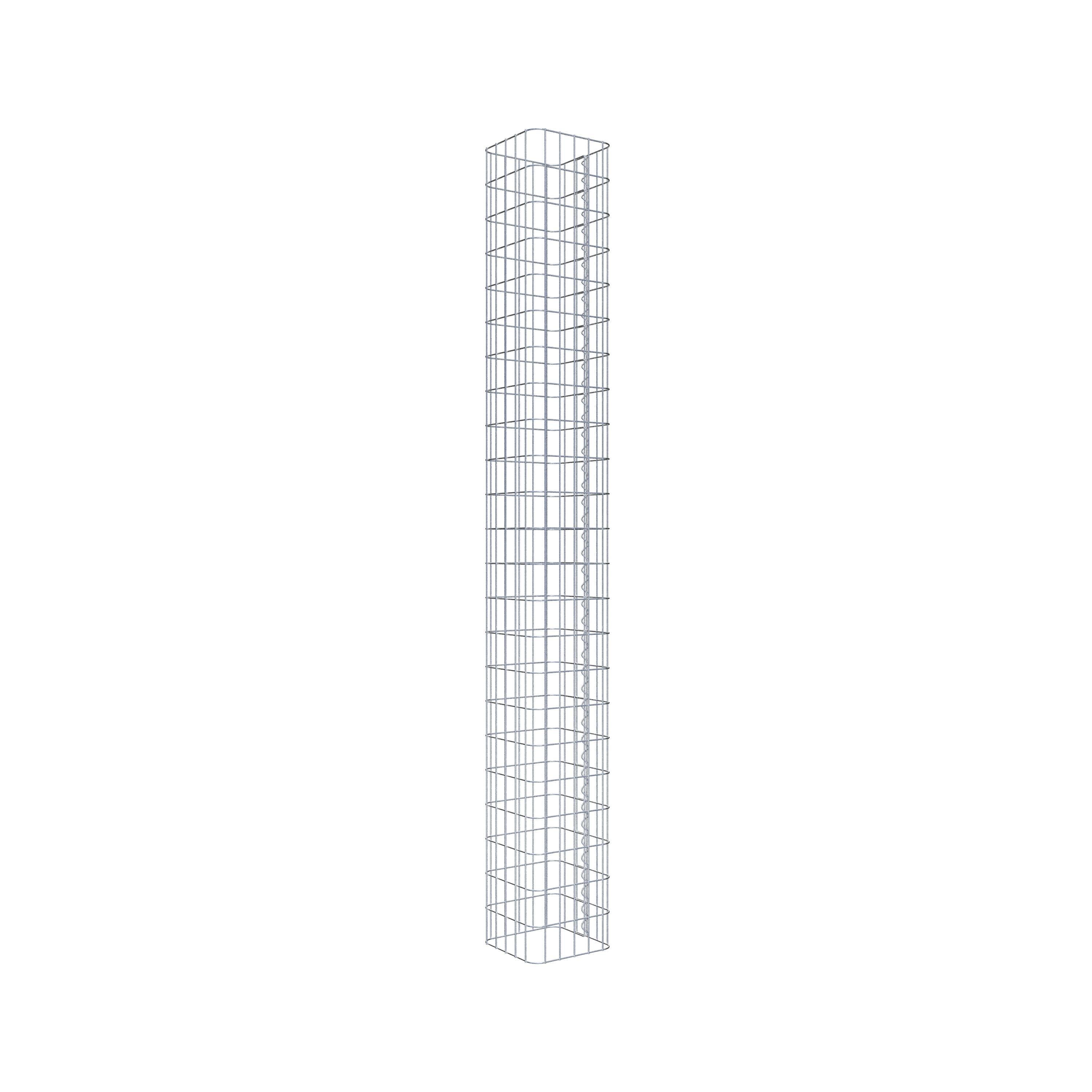 Colonne de gabion carrée 27 cm x 27 cm, 230 cm de hauteur, MW 5 cm x 10 cm