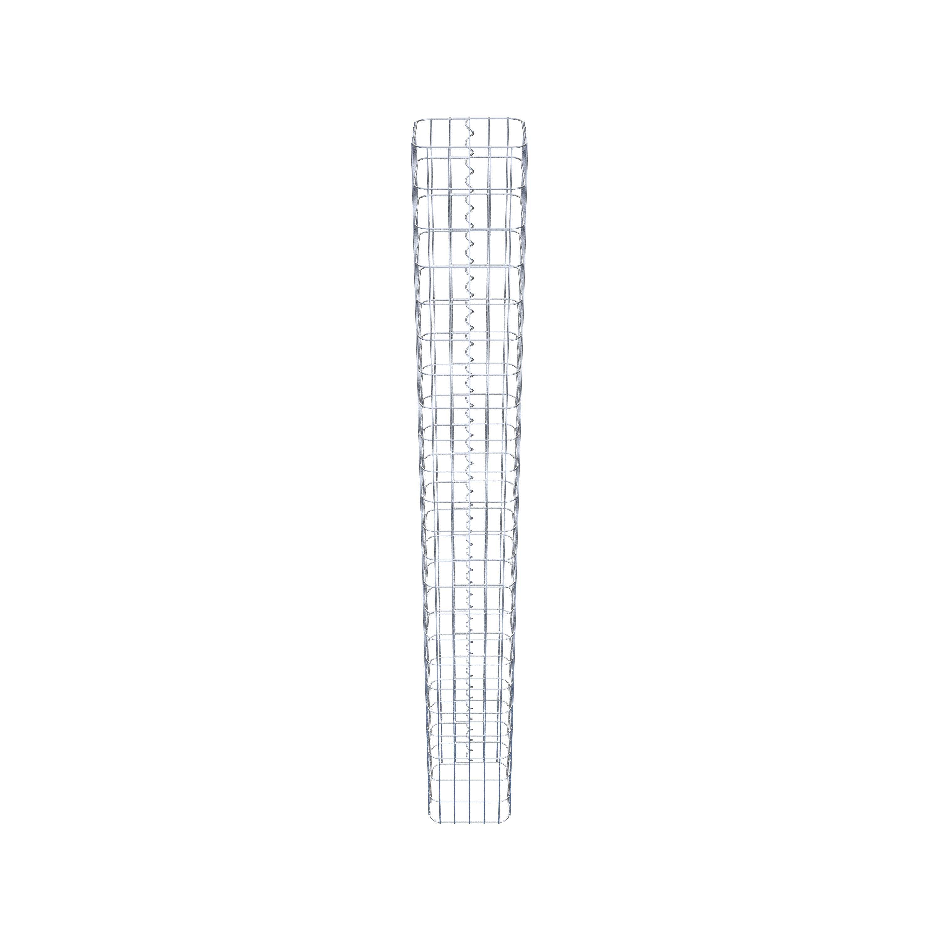 Colonne de gabion carrée 27 cm x 27 cm, 230 cm de hauteur, MW 5 cm x 10 cm