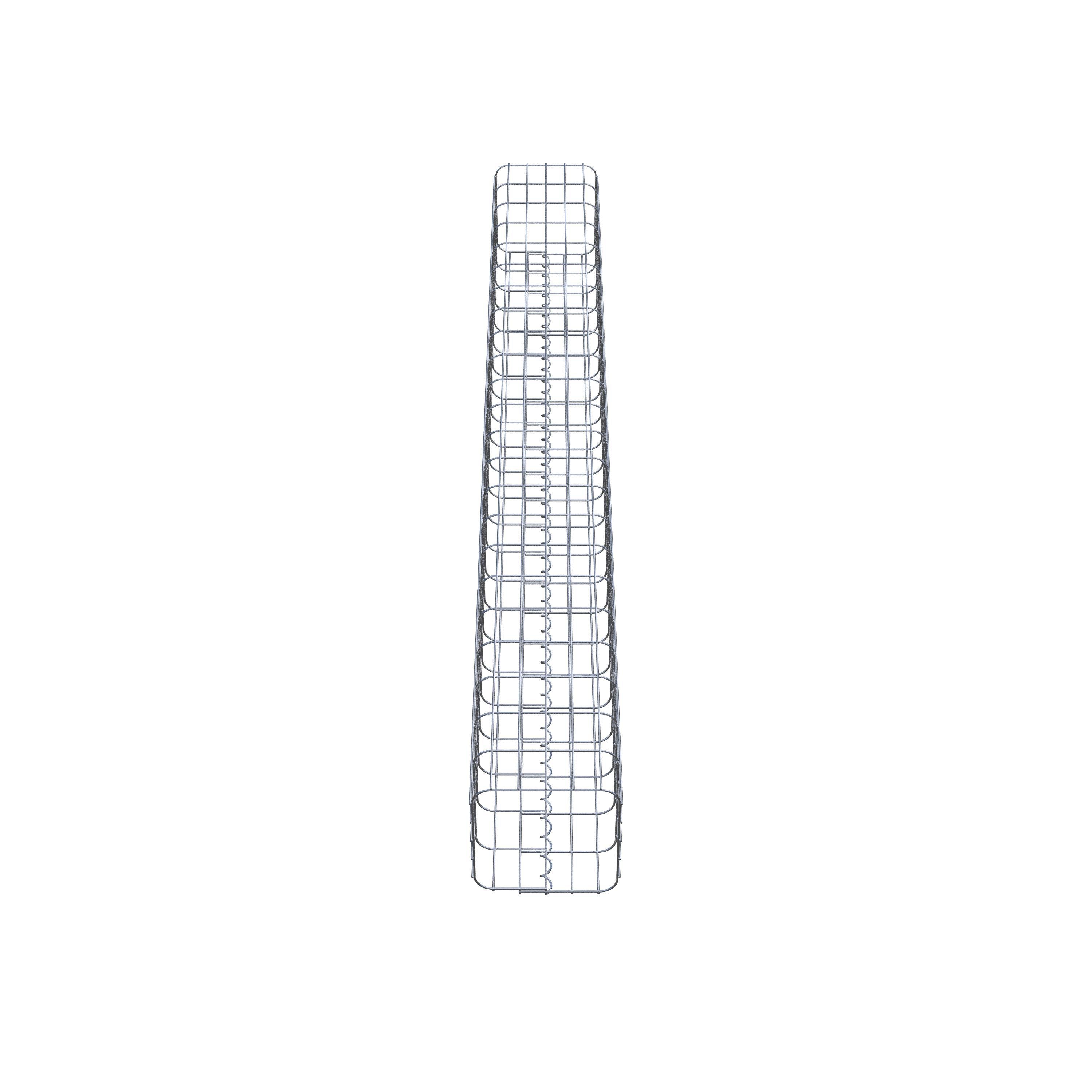 Colonne de gabion carrée 27 cm x 27 cm, 230 cm de hauteur, MW 5 cm x 10 cm