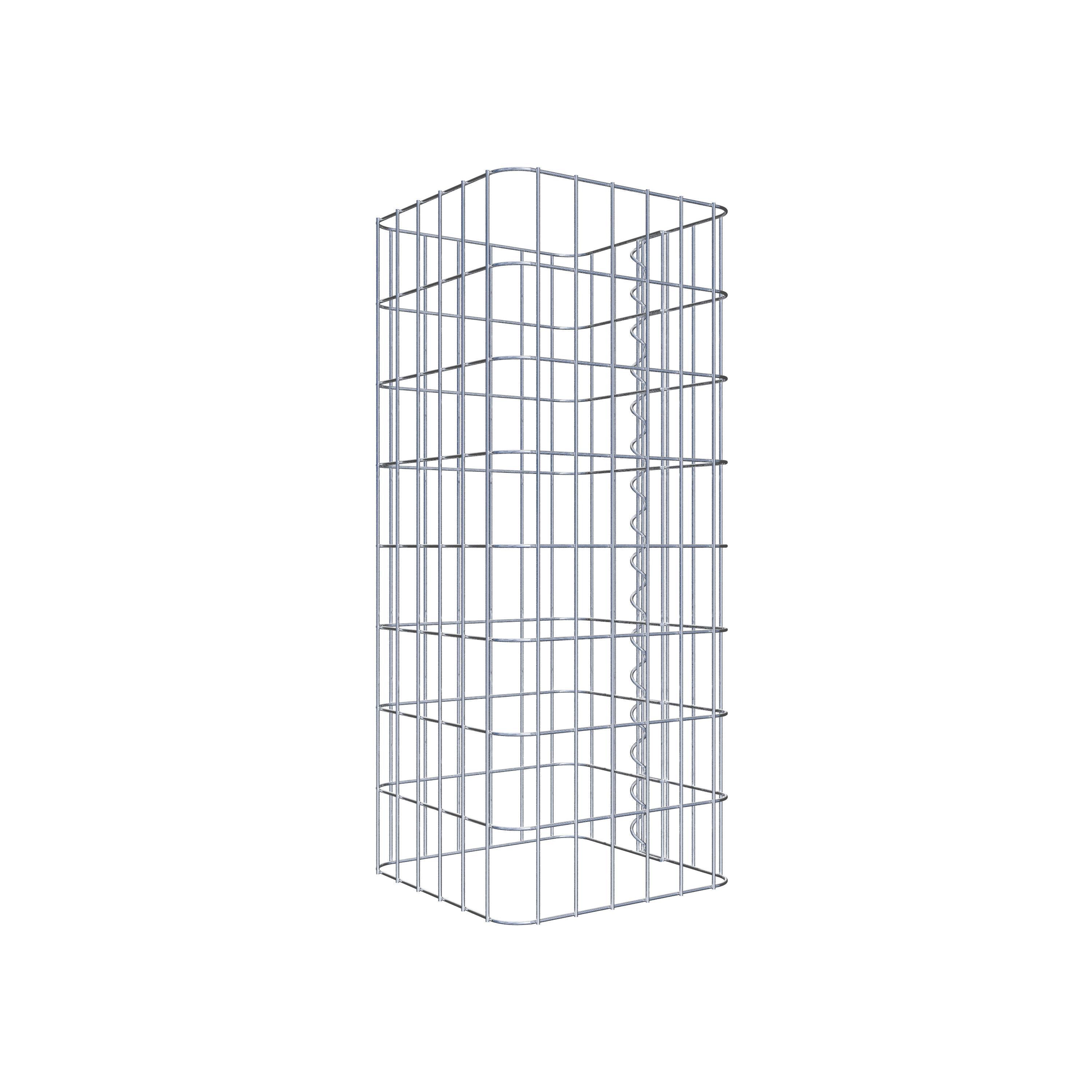 Schanskorfzuil, hoekig 32 cm x 32 cm, 80 cm hoog, MW 5 cm x 10 cm