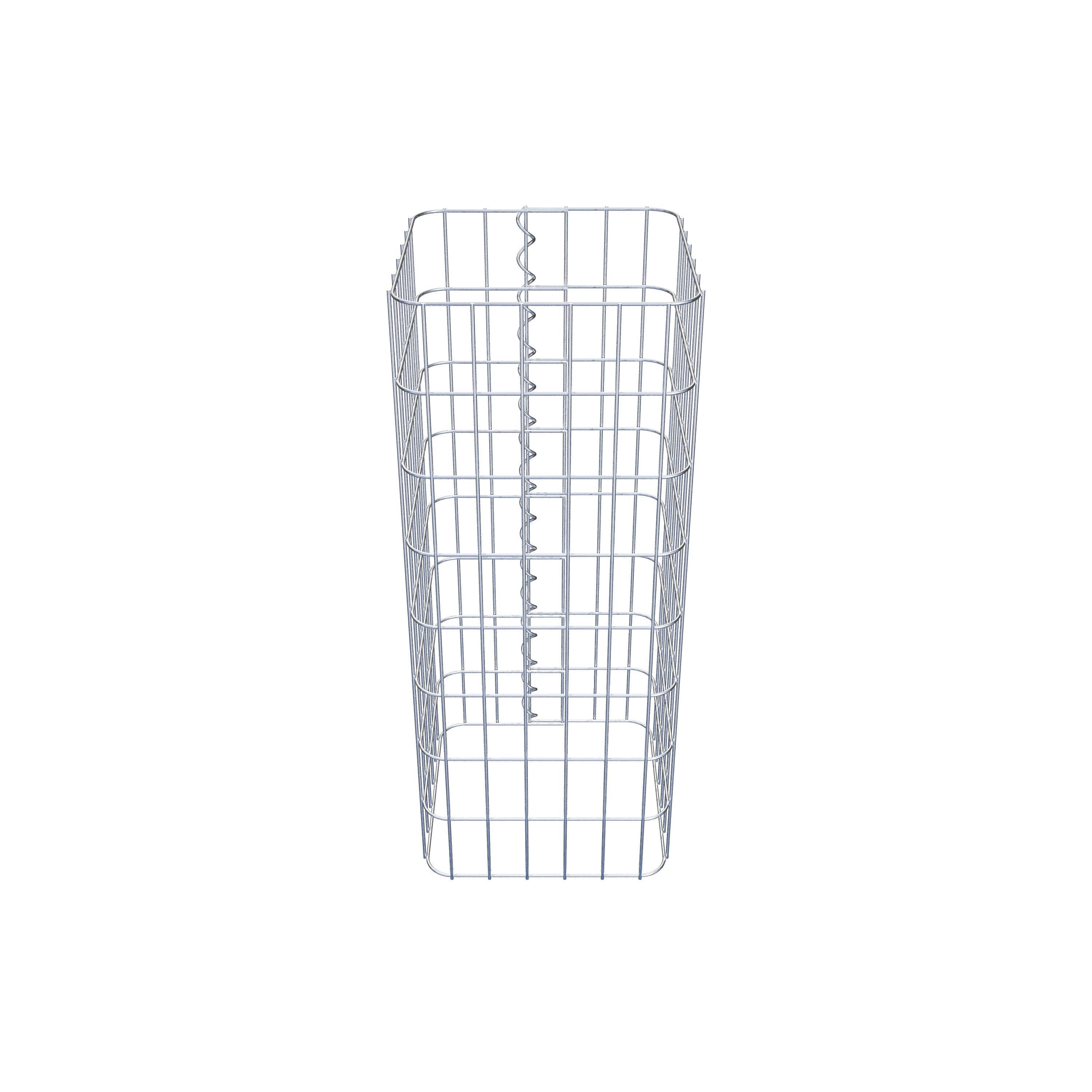 Schanskorfzuil, hoekig 32 cm x 32 cm, 80 cm hoog, MW 5 cm x 10 cm