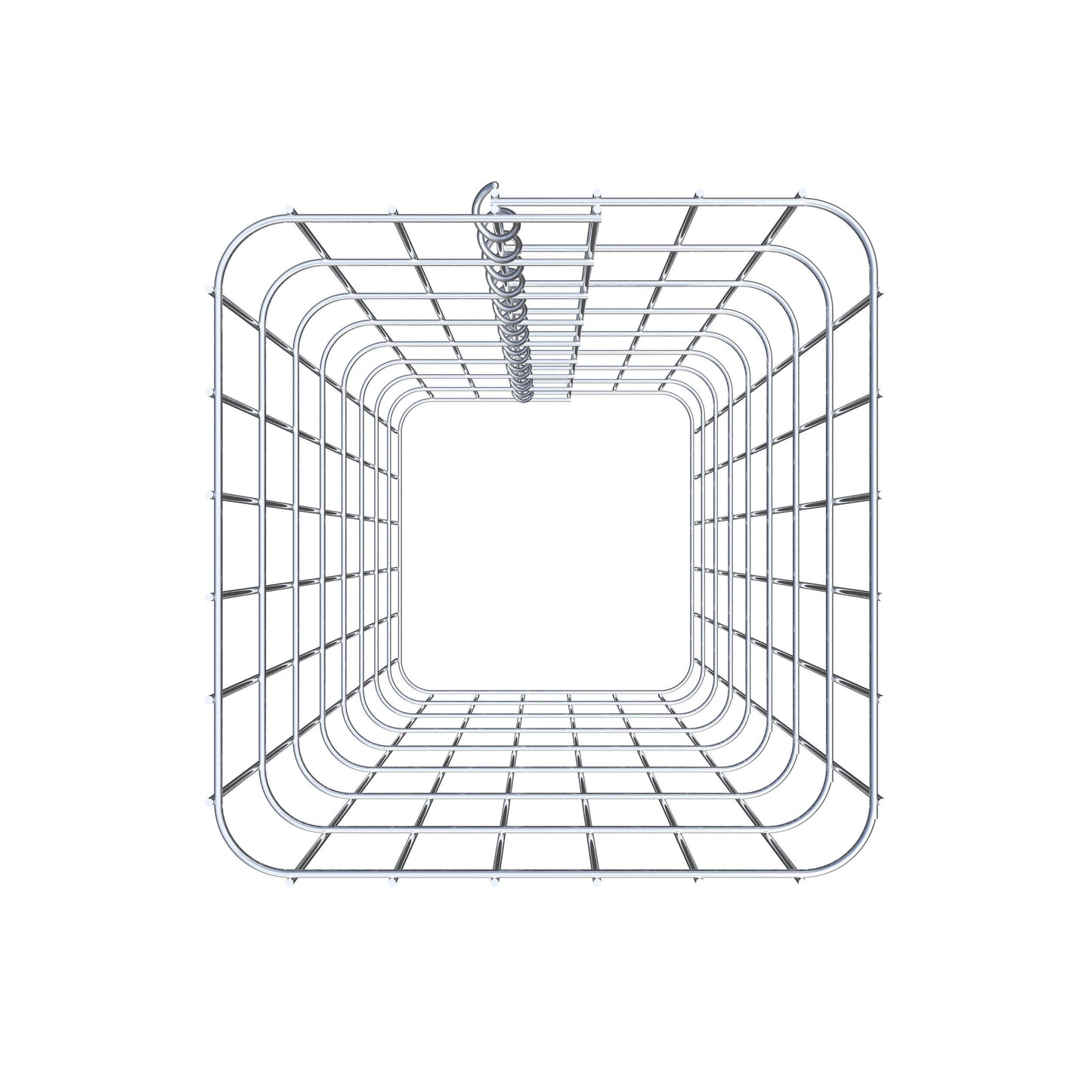 Coluna de gabião quadrada 32 cm x 32 cm, altura 80 cm, PM 5 cm x 10 cm