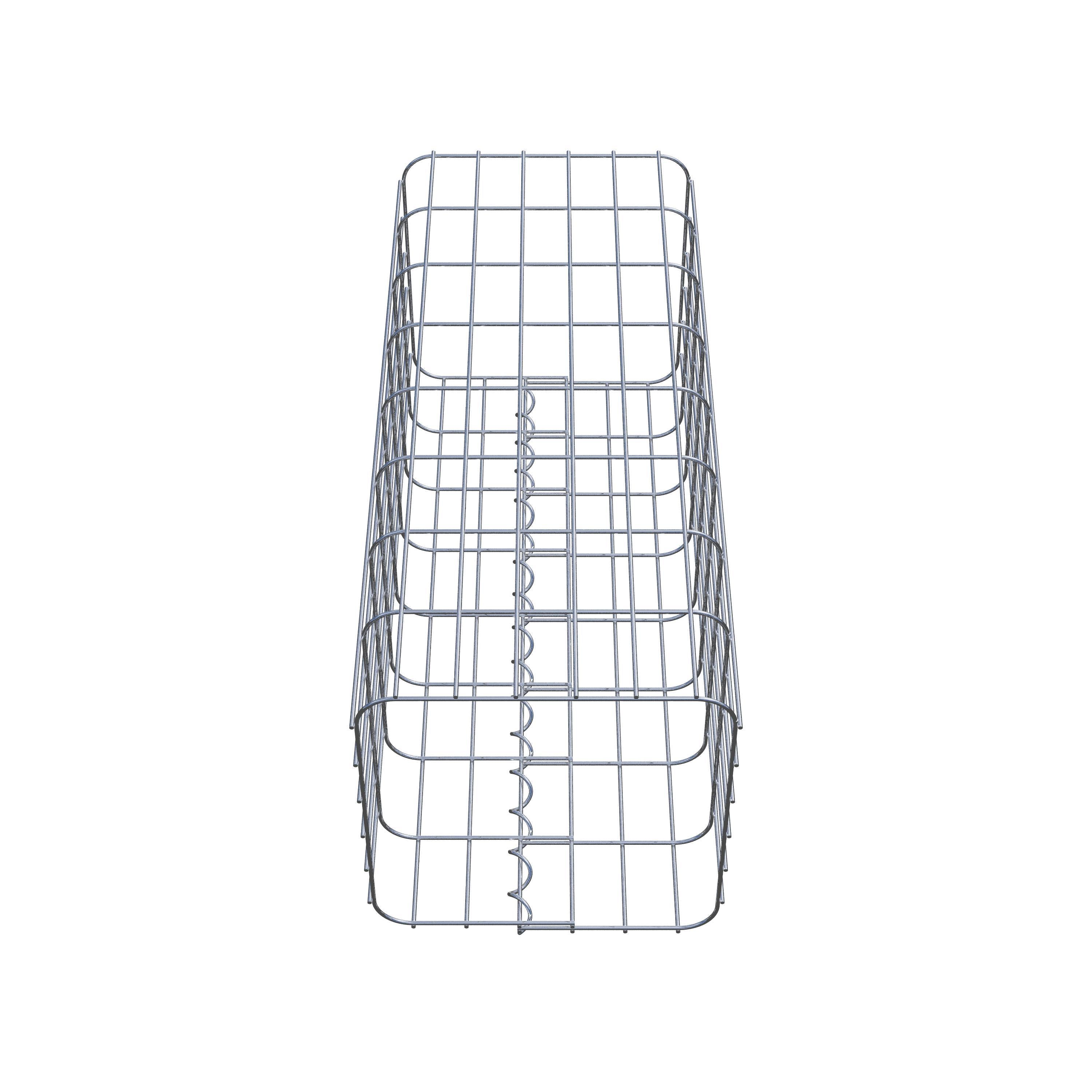 Colonne de gabion carrée 32 cm x 32 cm, 80 cm de hauteur, MW 5 cm x 10 cm