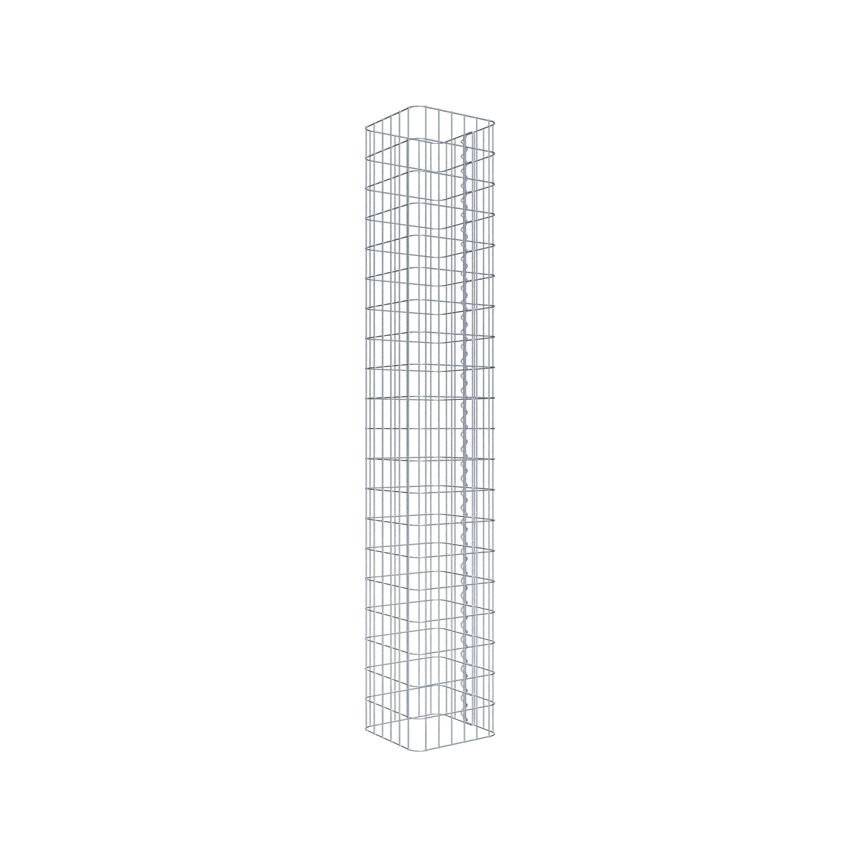 Colonne de gabion carrée 32 cm x 32 cm, 200 cm de hauteur, MW 5 cm x 10 cm