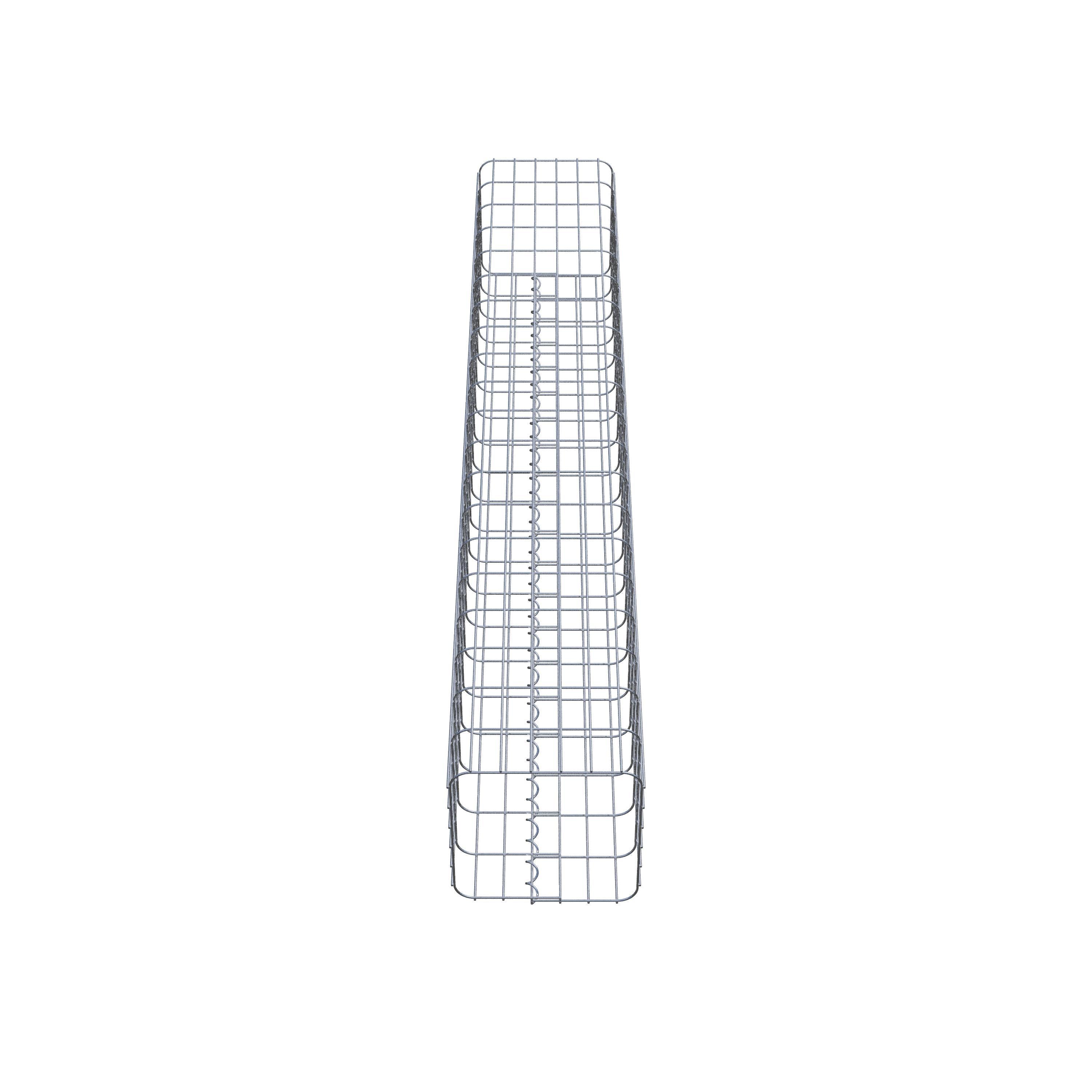 Colonne de gabion carrée 32 cm x 32 cm, 200 cm de hauteur, MW 5 cm x 10 cm