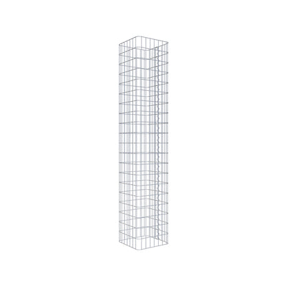 Colonne de gabion carrée 37 cm x 37 cm, 200 cm de hauteur, MW 5 cm x 10 cm
