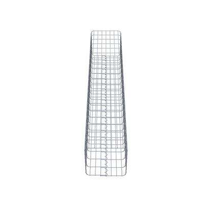 Colonne de gabion carrée 37 cm x 37 cm, 200 cm de hauteur, MW 5 cm x 10 cm