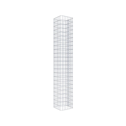 Colonne de gabion carrée 37 cm x 37 cm, 230 cm de hauteur, MW 5 cm x 10 cm