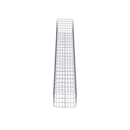 Colonne de gabion carrée 37 cm x 37 cm, 230 cm de hauteur, MW 5 cm x 10 cm