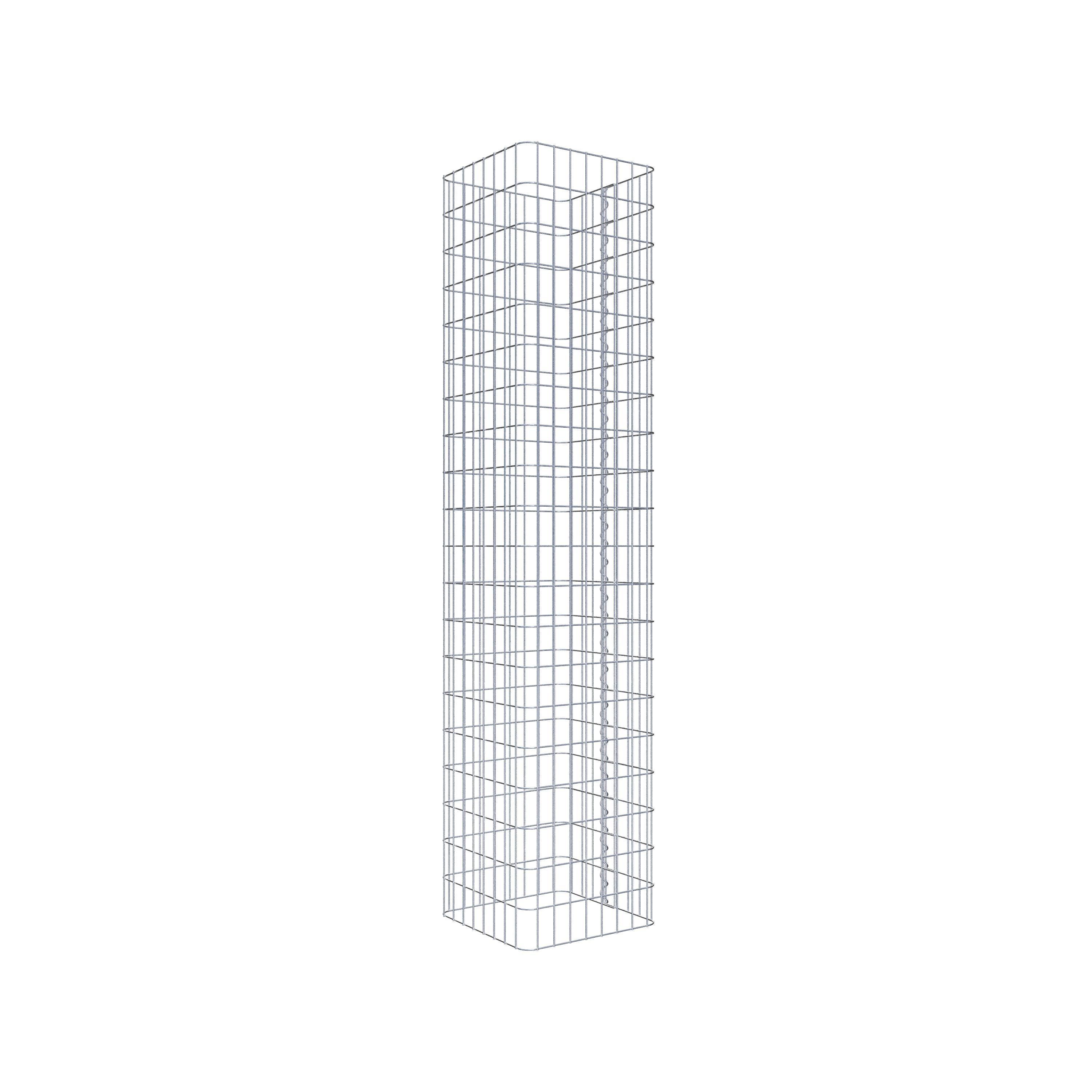 Colonne de gabion carrée 42 cm x 42 cm, 200 cm de hauteur, MW 5 cm x 10 cm