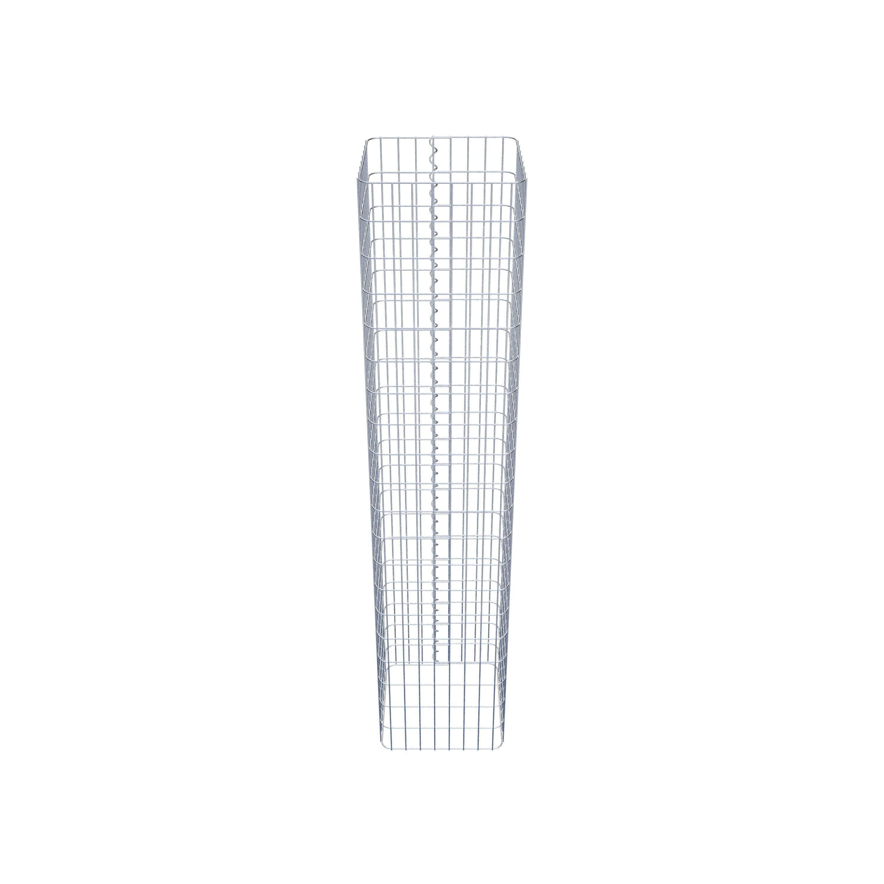 Colonne de gabion carrée 42 cm x 42 cm, 200 cm de hauteur, MW 5 cm x 10 cm