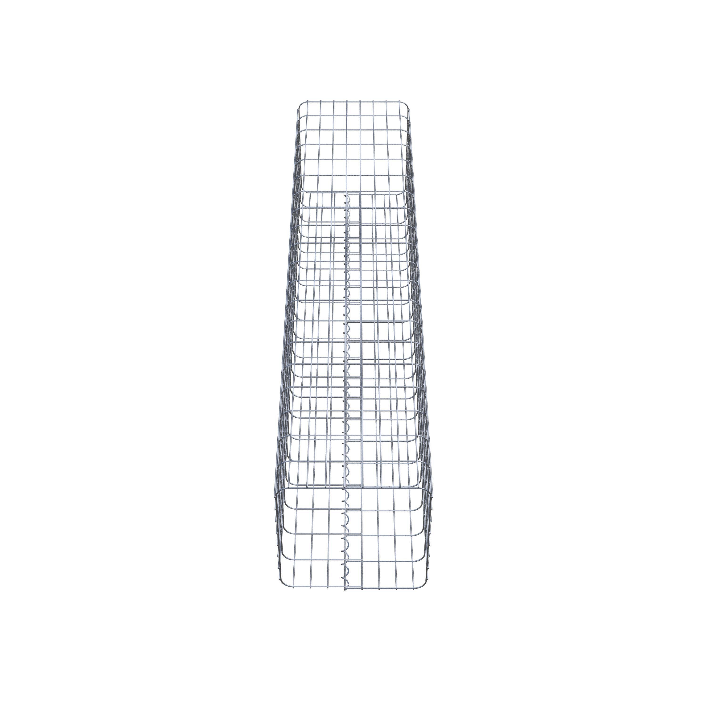 Colonne de gabion carrée 42 cm x 42 cm, 200 cm de hauteur, MW 5 cm x 10 cm