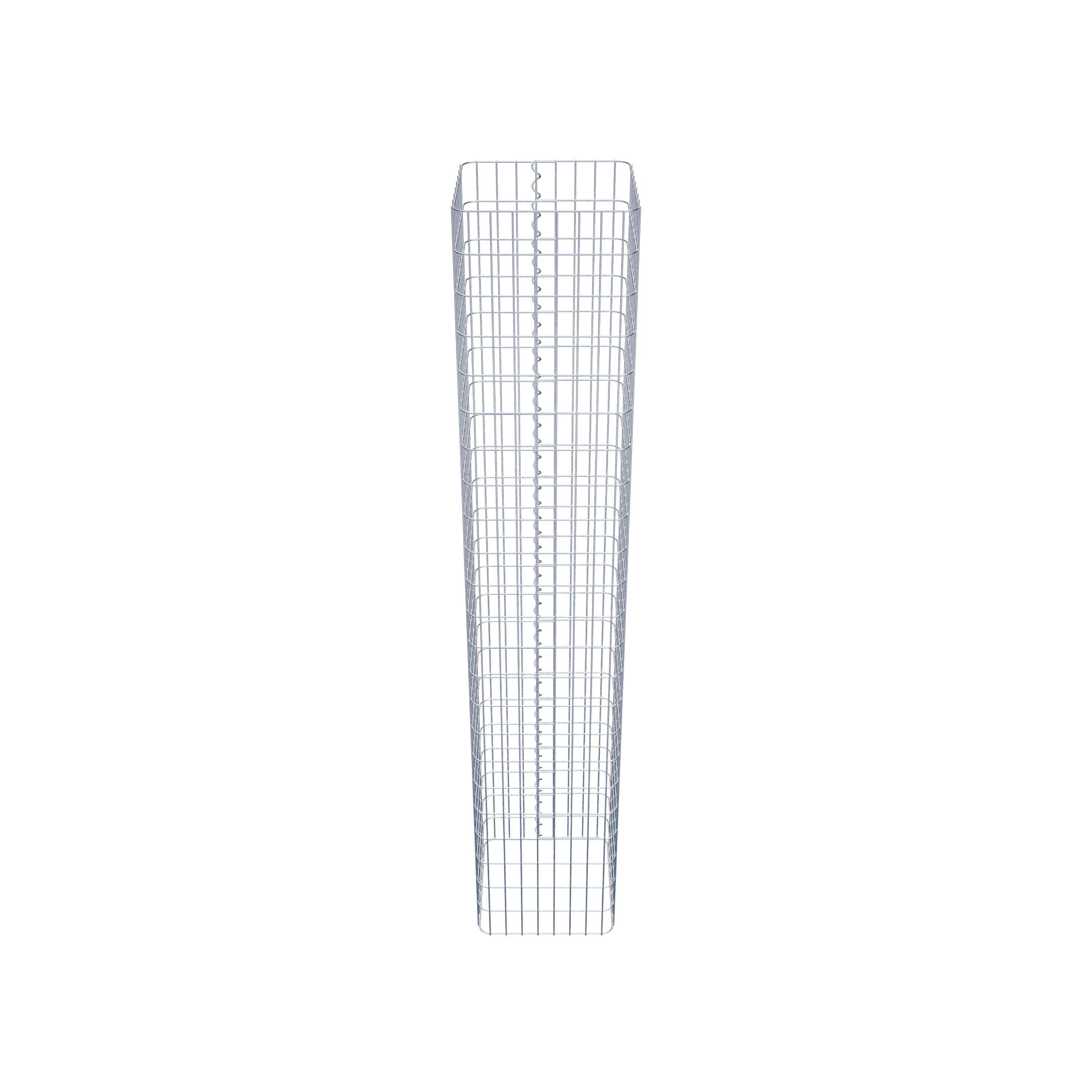 Colonne de gabion carrée 42 cm x 42 cm, 230 cm de hauteur, MW 5 cm x 10 cm