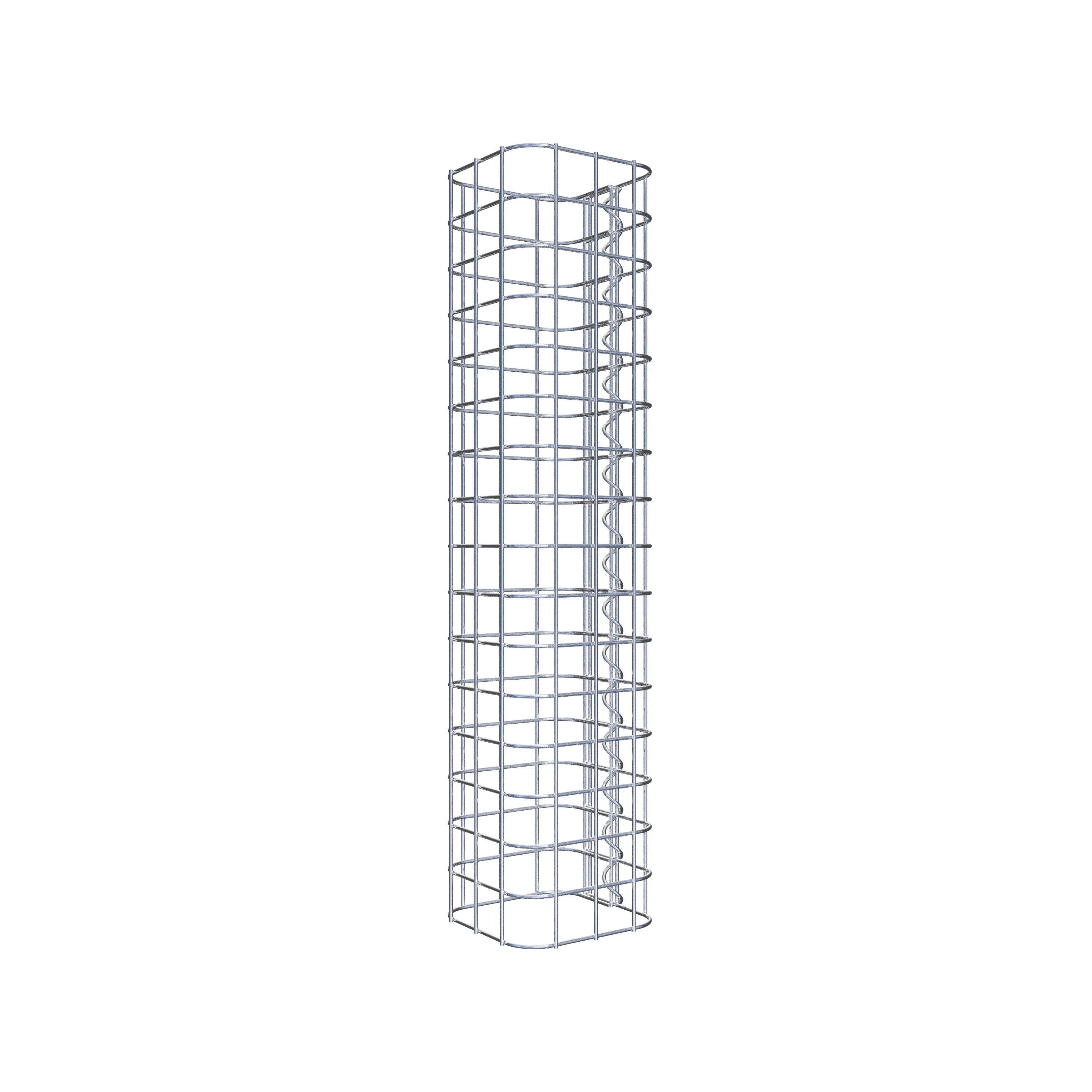 Coluna de gabião quadrada 17 cm x 17 cm, altura 80 cm, PM 5 cm x 5 cm