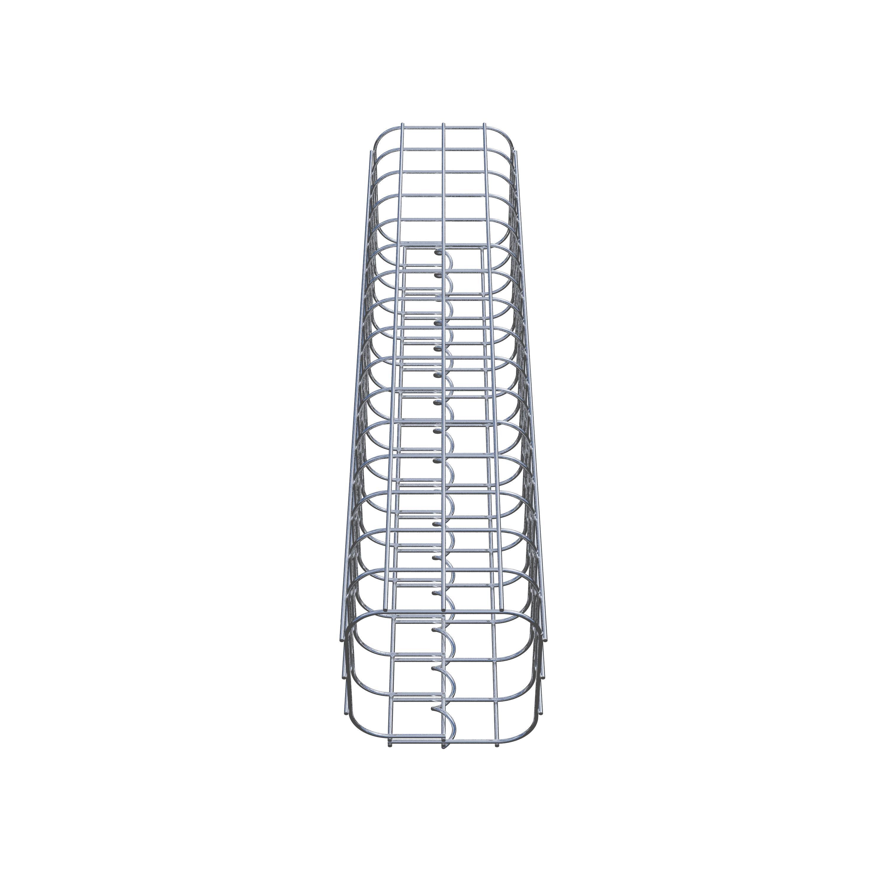 Colonna di gabbioni quadrata 17 cm x 17 cm, alta 80 cm, MW 5 cm x 5 cm