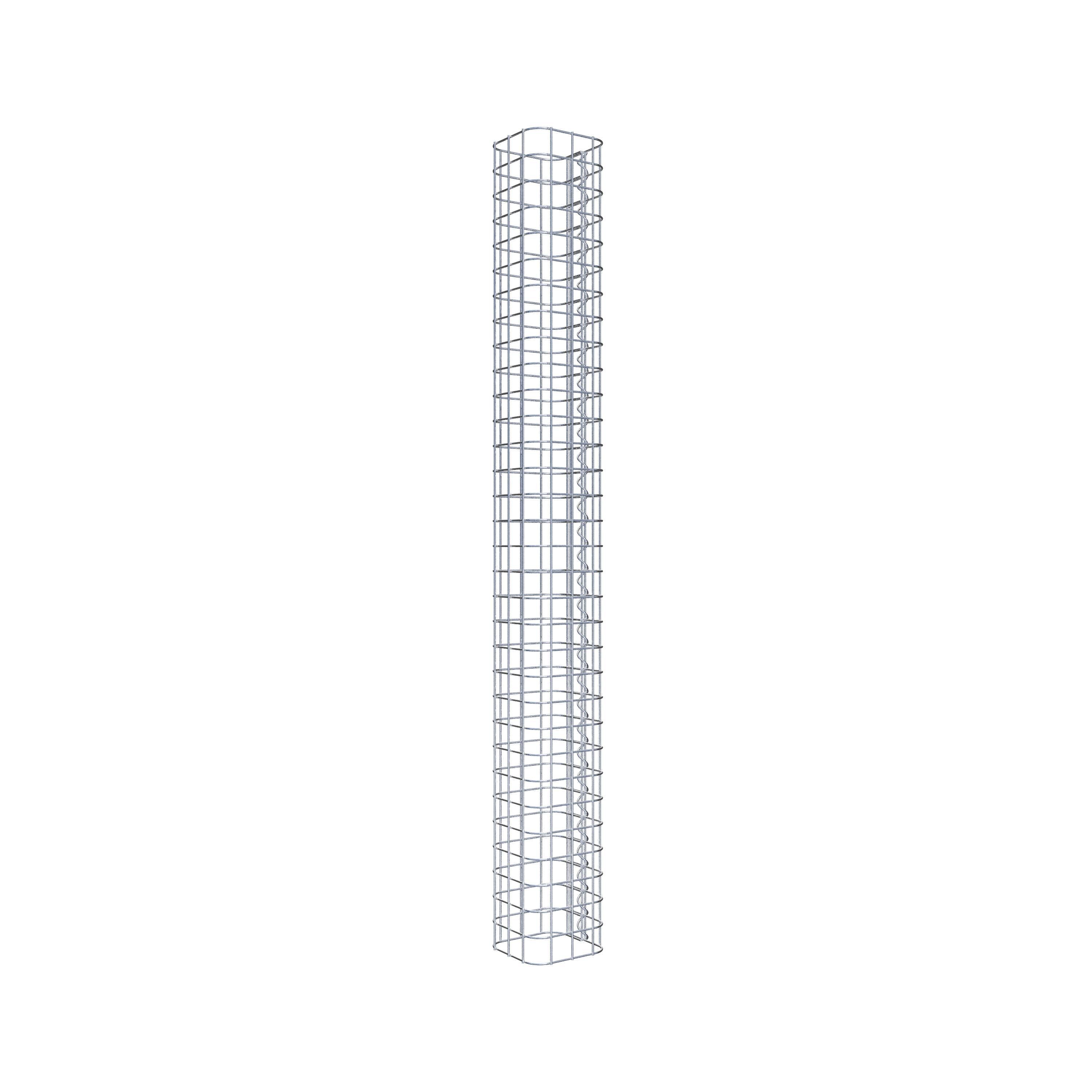 Coluna de gabião quadrada 17 cm x 17 cm, 160 cm de altura, PM 5 cm x 5 cm