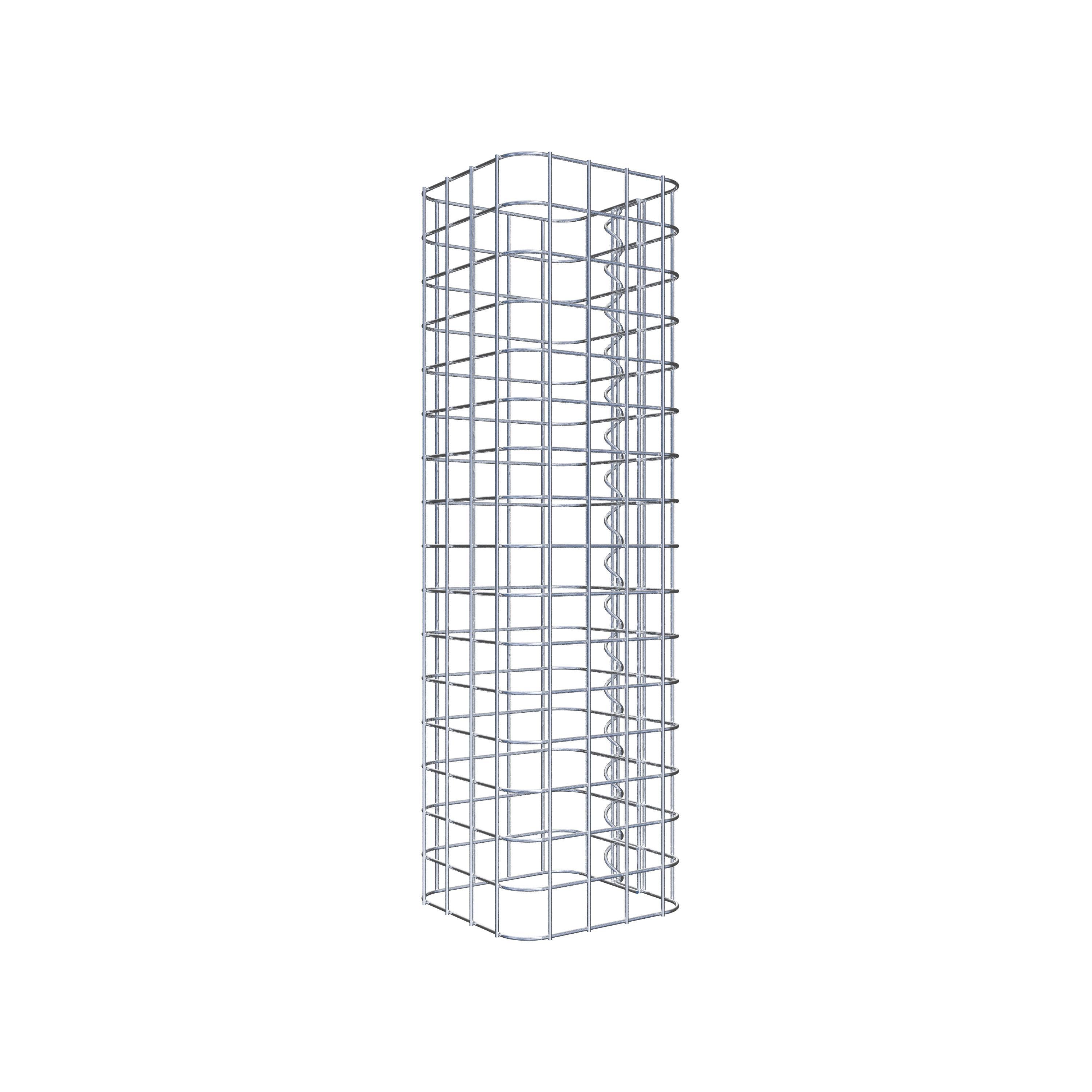 Schanskorfzuil, vierkant 22 cm x 22 cm, 80 cm hoog, MW 5 cm x 5 cm