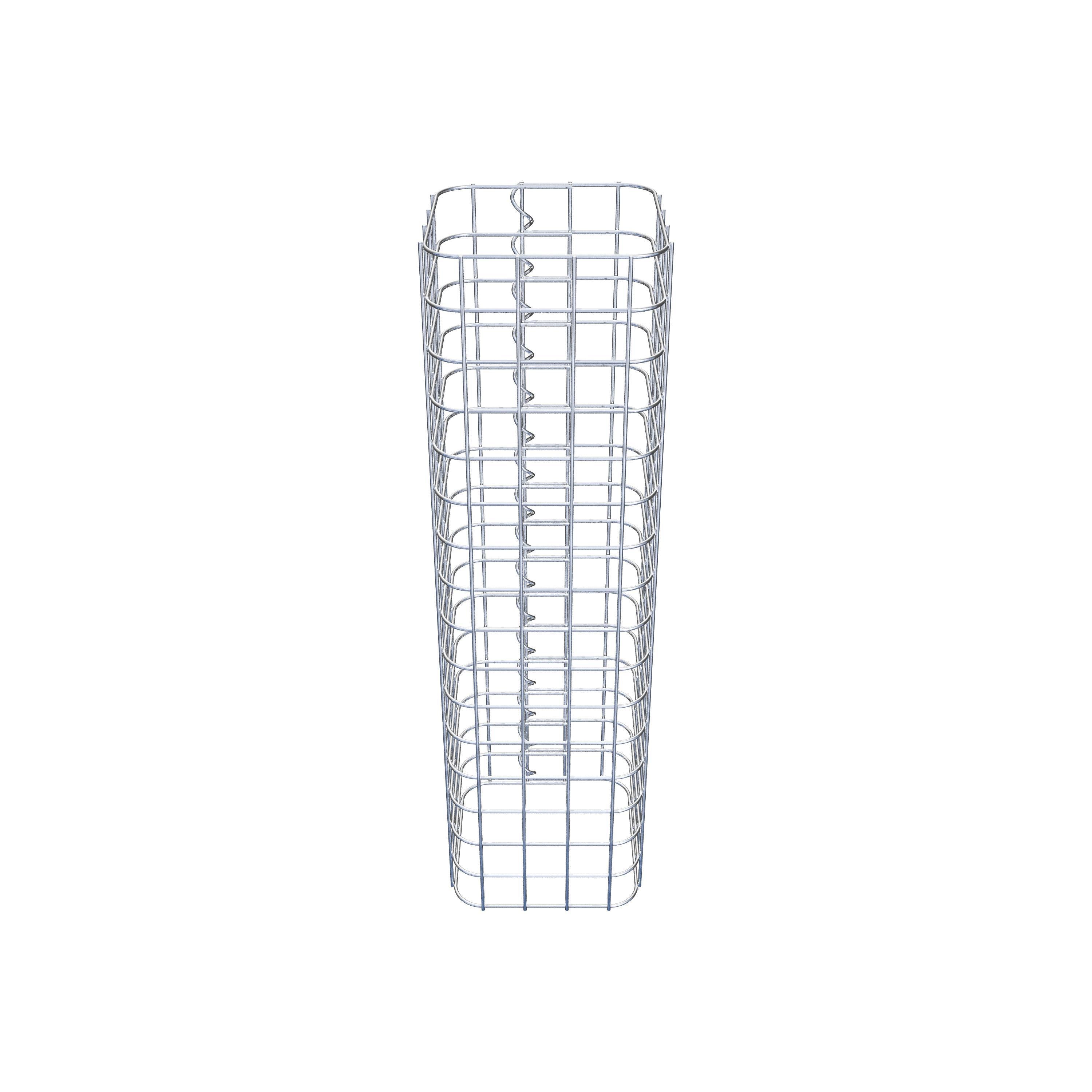 Schanskorfzuil, vierkant 22 cm x 22 cm, 80 cm hoog, MW 5 cm x 5 cm