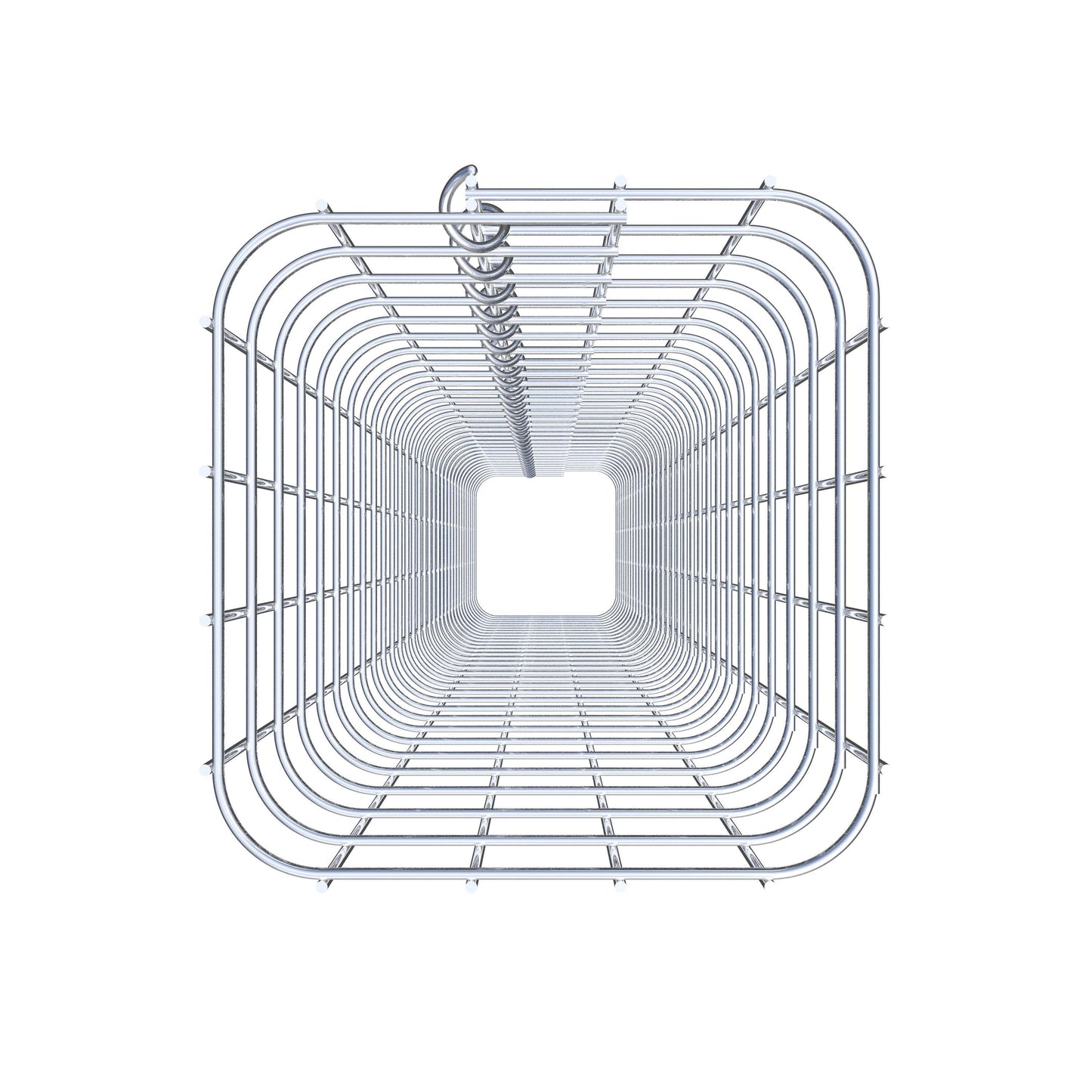 Coluna de gabião quadrada 22 cm x 22 cm, 160 cm de altura, PM 5 cm x 5 cm