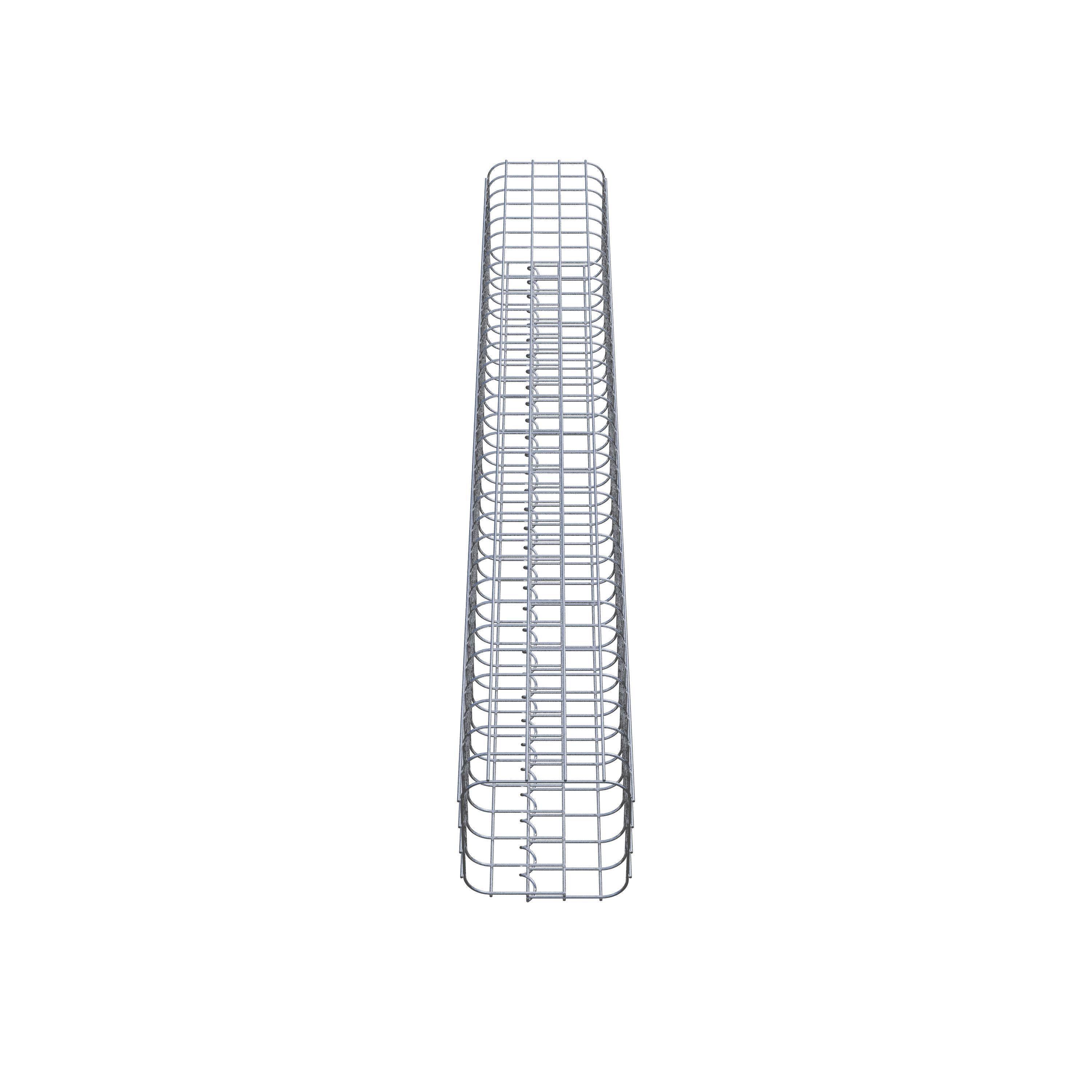 Colonne de gabion carrée 22 cm x 22 cm, 160 cm de hauteur, MW 5 cm x 5 cm